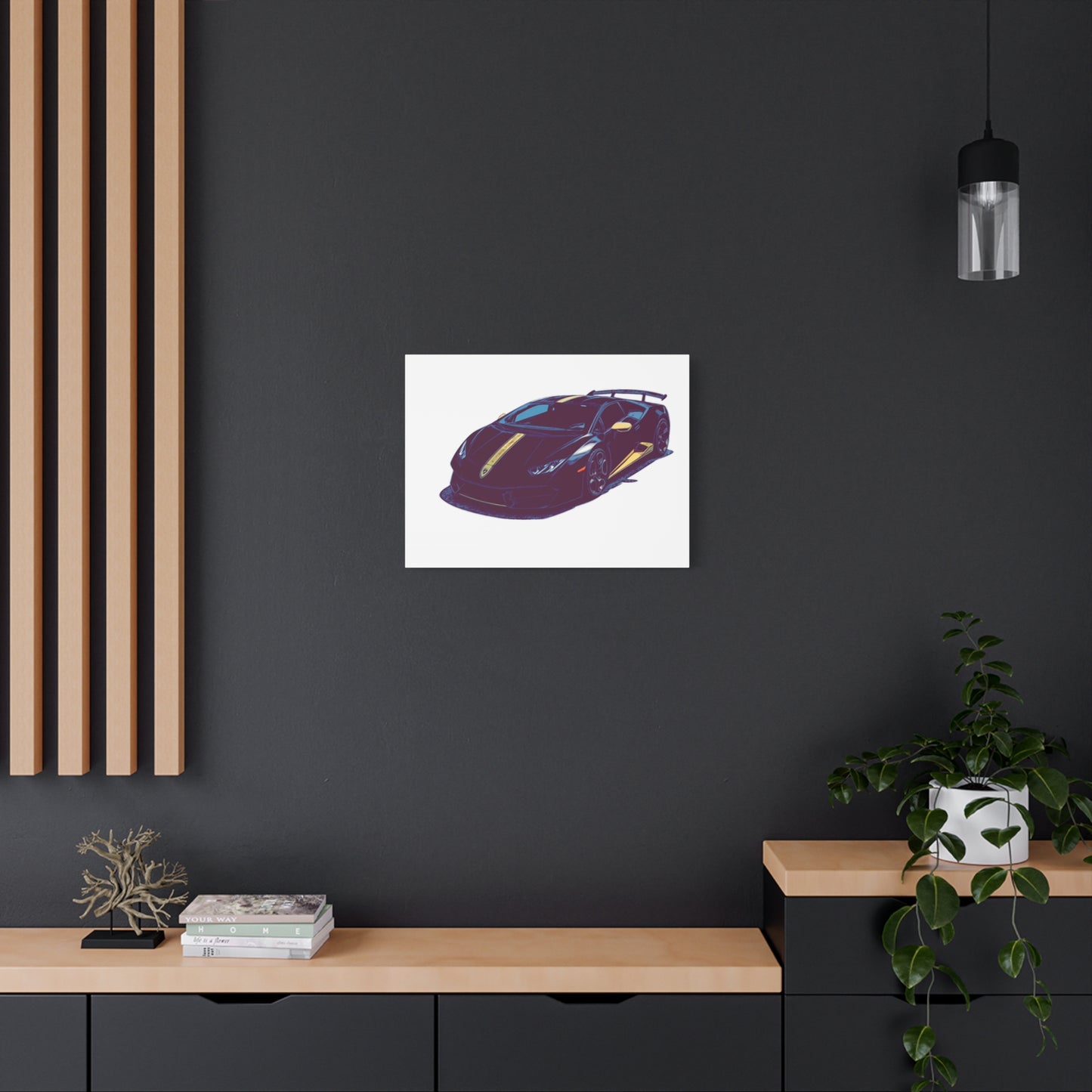 Goldline Fury – Exotic Supercar Comic Wall Art