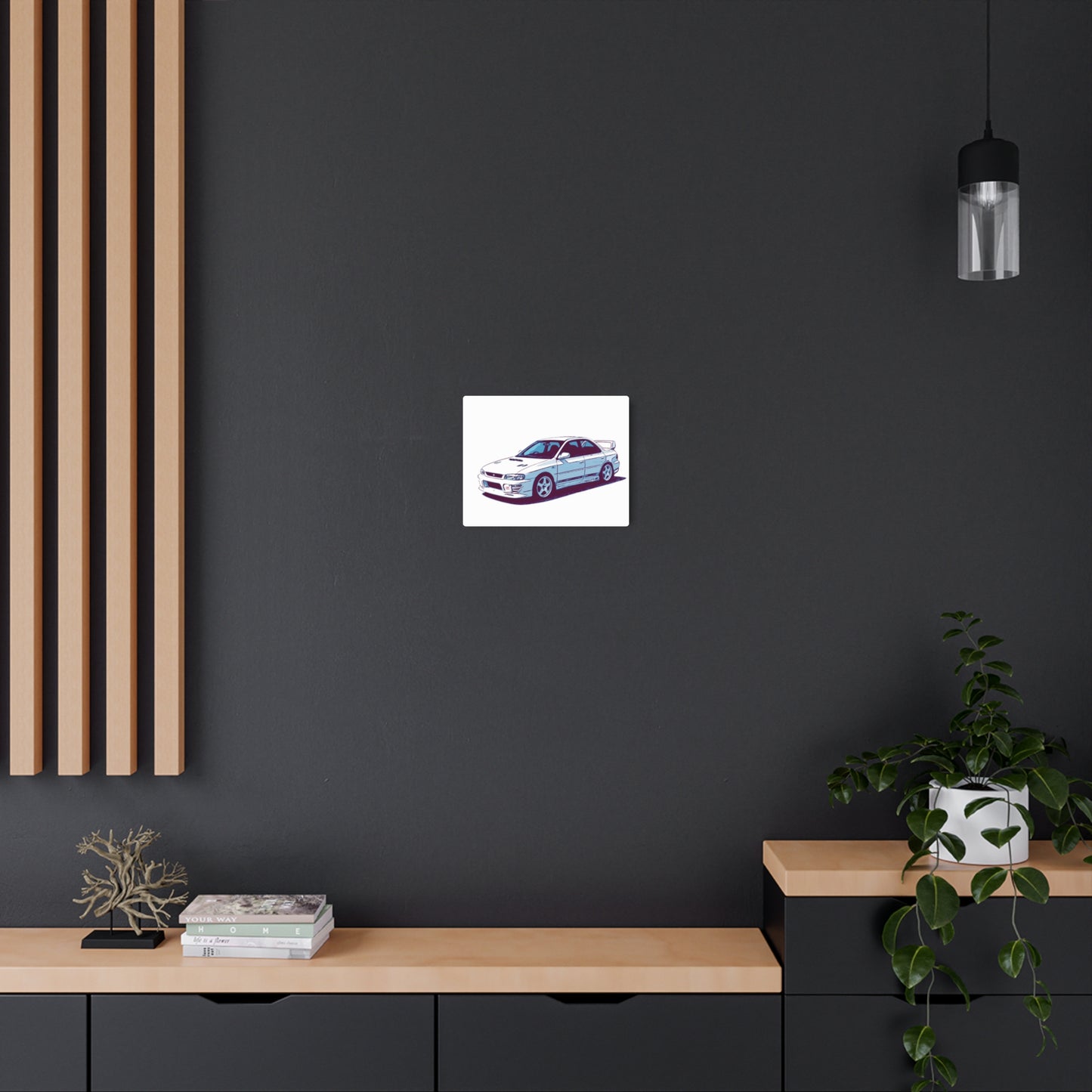 White Line Legacy – JDM Performance Sedan Comic Wall Art
