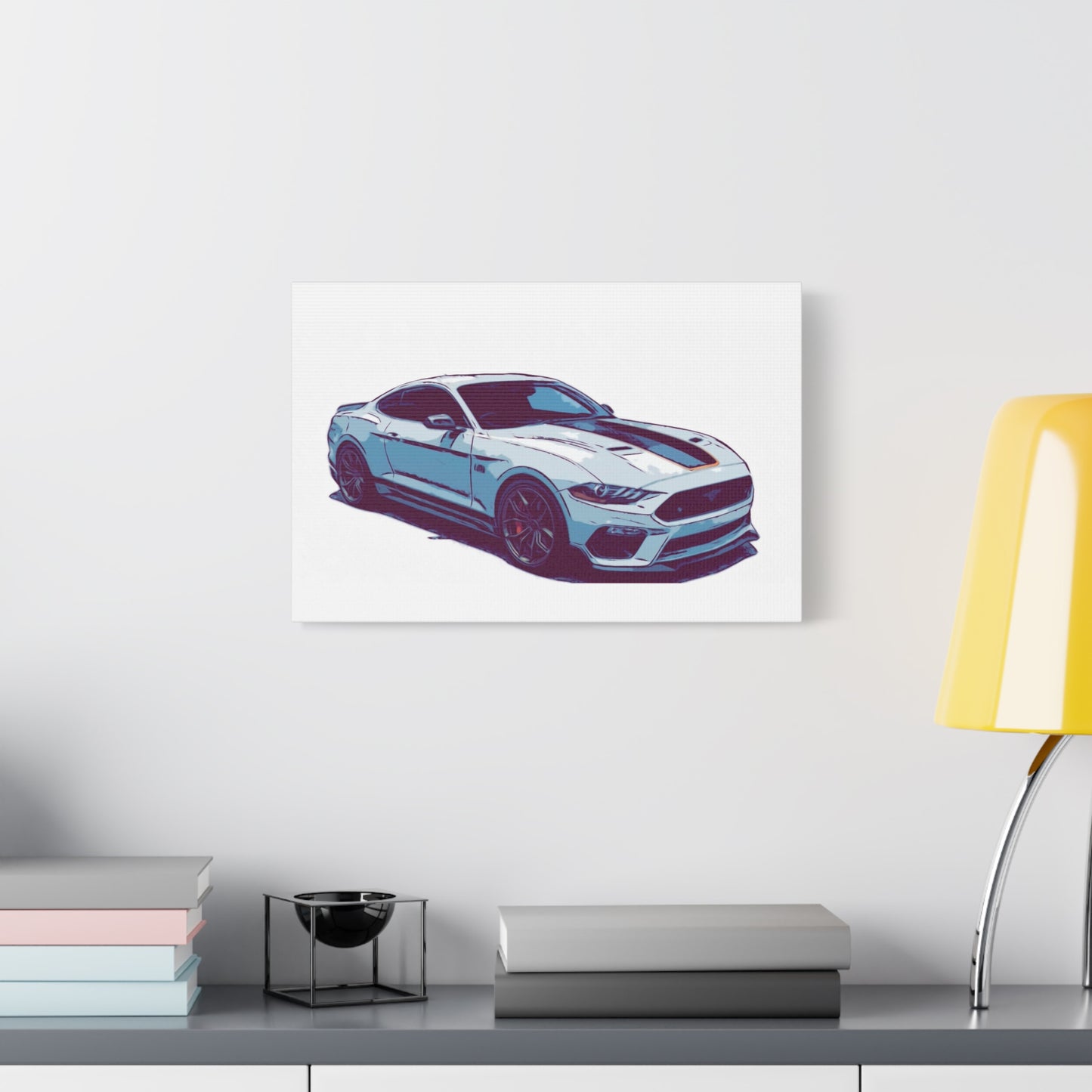 Track-Bred Street Coupe – Modern Performance Comic Car Wall Art