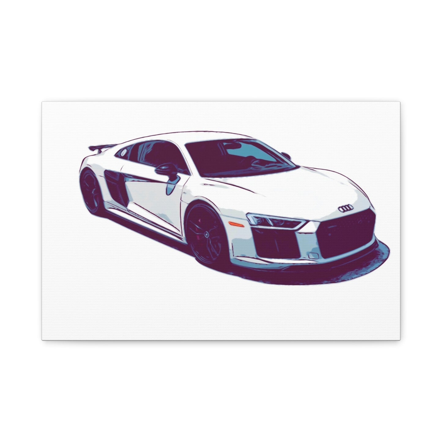 Whiteout Velocity Coupe – Clean Performance Comic Car Wall Art