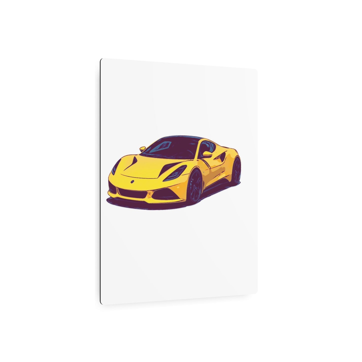 Goldflare Coupe – Exotic Performance Comic Car Wall Art