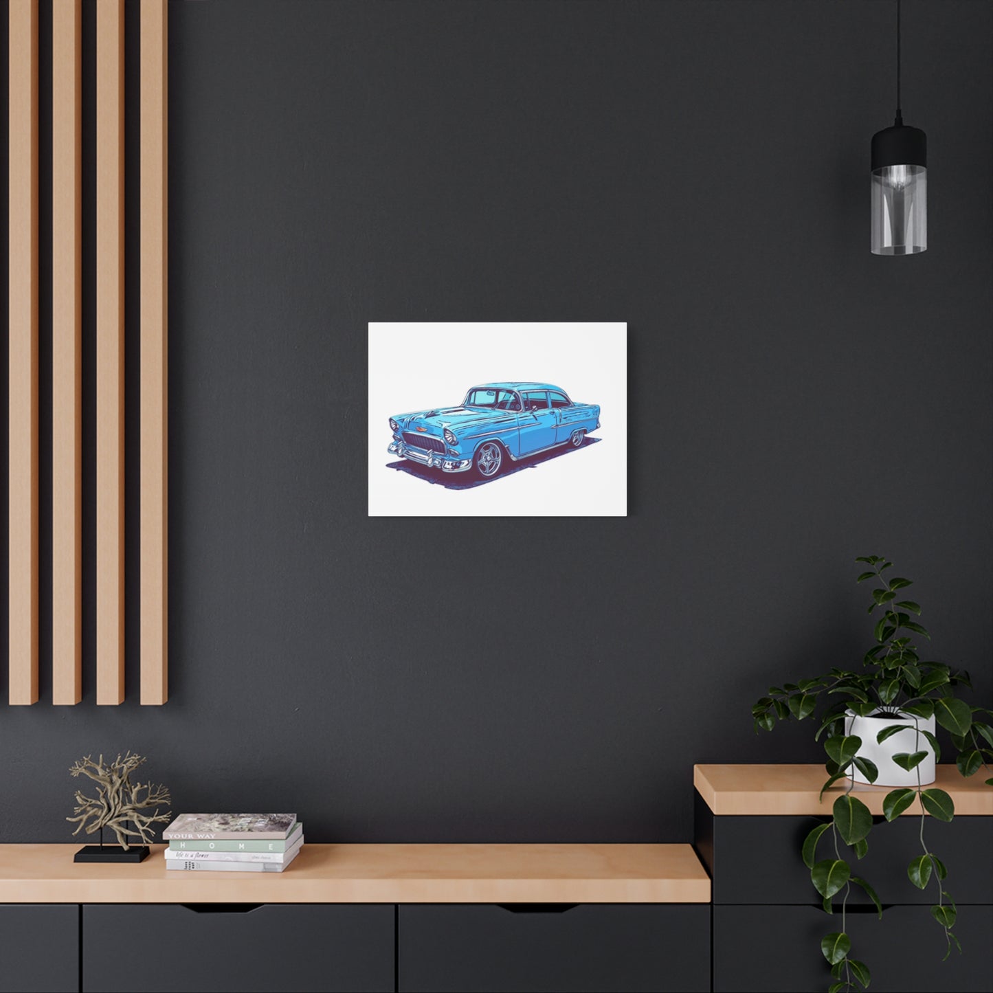 Blue Collar Royalty – Classic American Cruiser Comic Car Wall Art