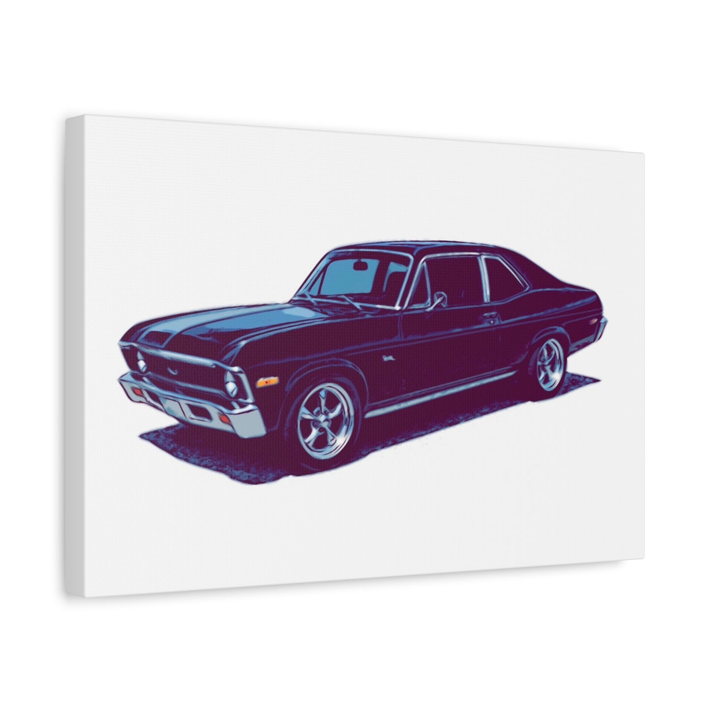 Midnight Cruiser – Classic Muscle Side Profile Comic Car Wall Art