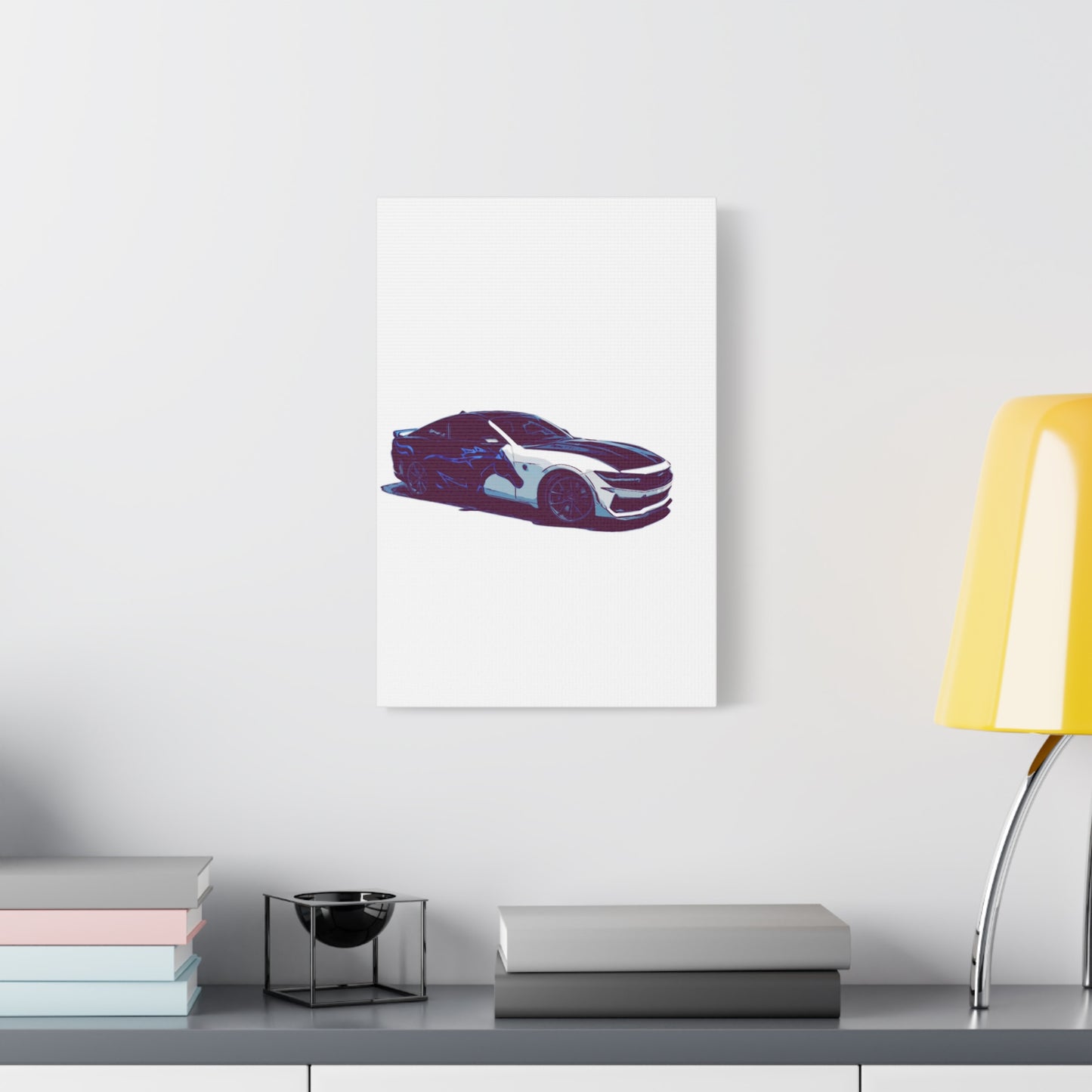 Splitstream Phantom Coupe – Two-Tone Performance Comic Car Wall Art