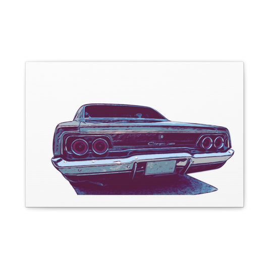 Chrome Exit – Classic Muscle Rear View Comic Car Wall Art