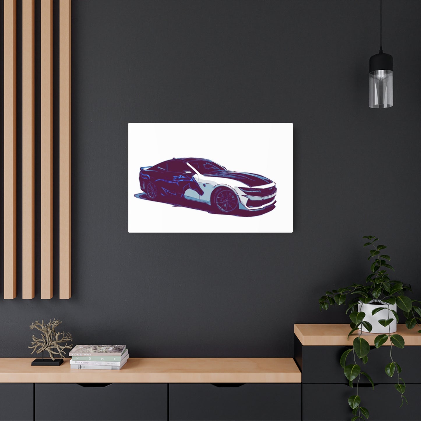 Splitstream Phantom Coupe – Two-Tone Performance Comic Car Wall Art