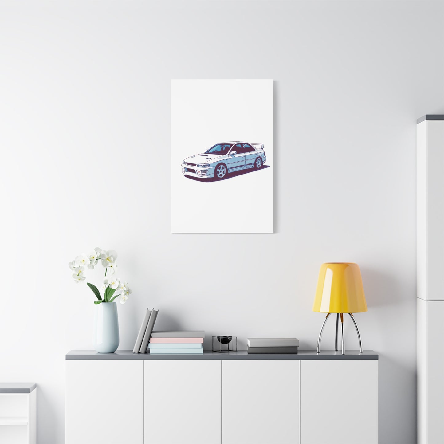 White Line Legacy – JDM Performance Sedan Comic Wall Art