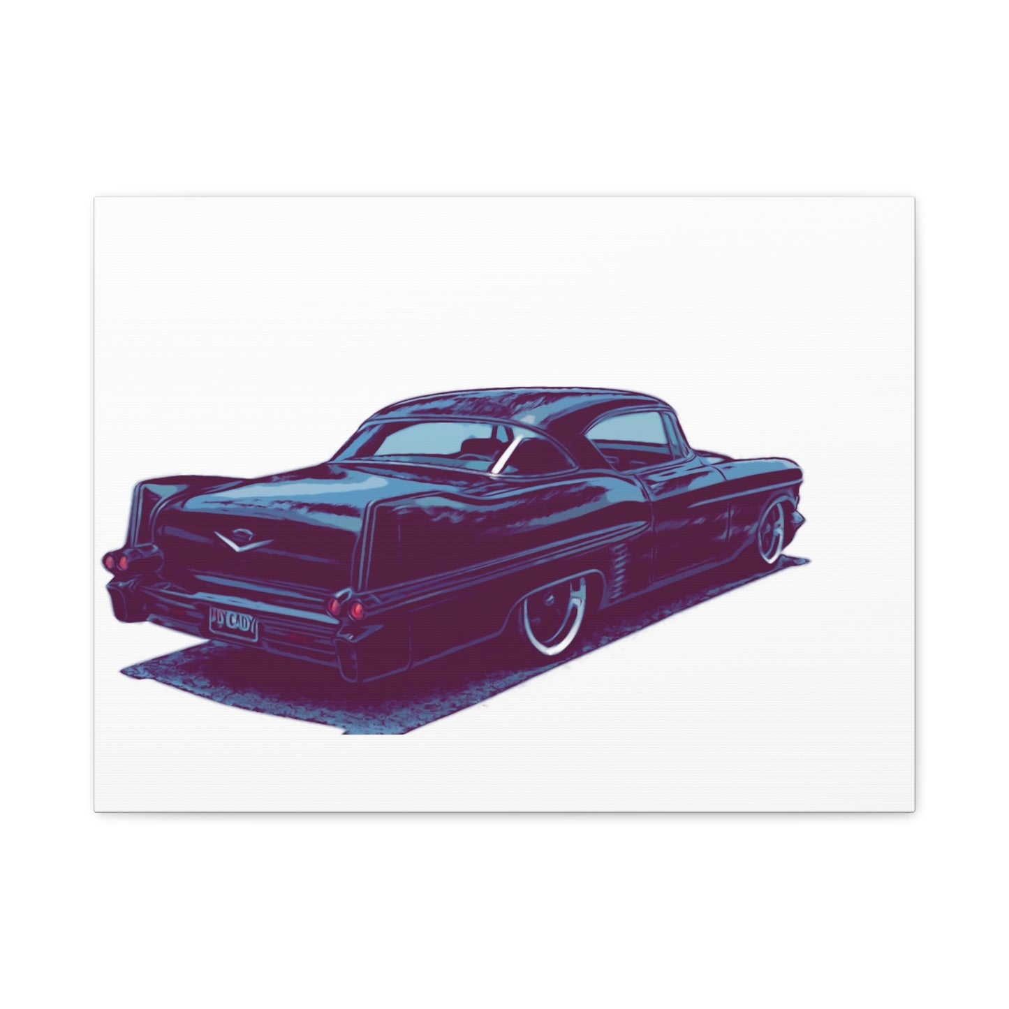 Tailfin After Hours – Vintage Luxury Cruiser Comic Car Wall Art