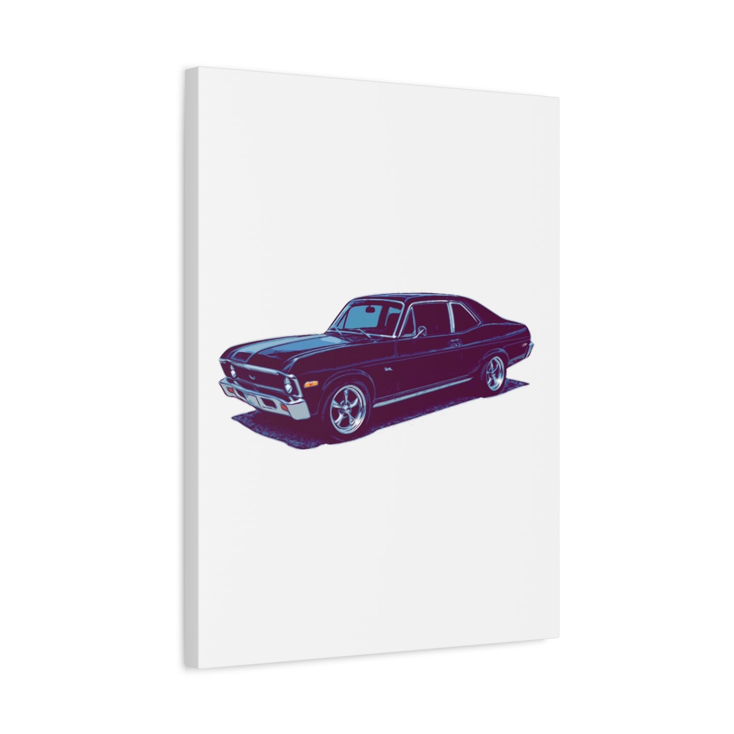 Midnight Cruiser – Classic Muscle Side Profile Comic Car Wall Art