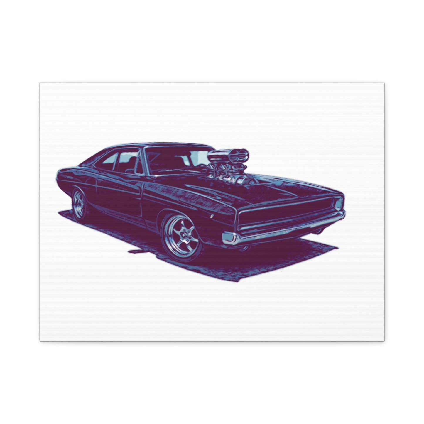 Boosted Legacy – Supercharged Classic Muscle Comic Car Wall Art