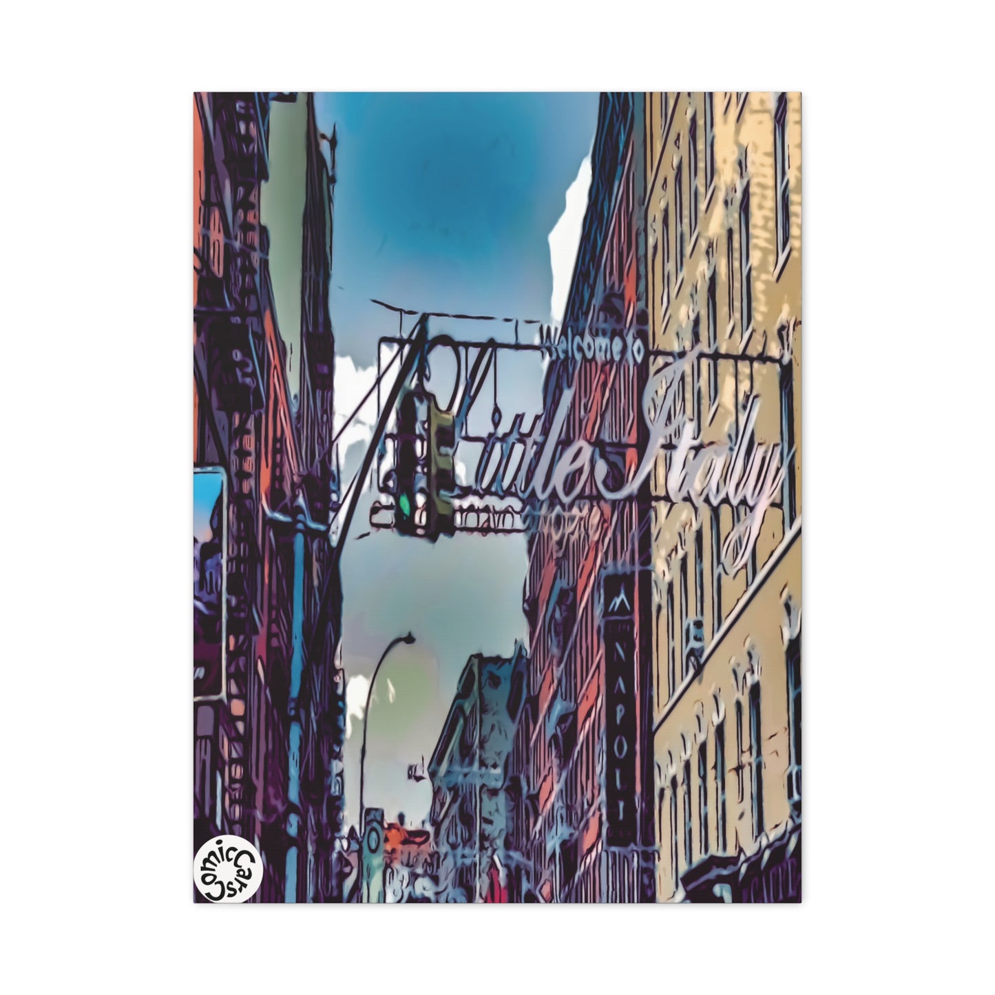 New York City Little Italy Matte Canvas Wall Art Urban Home Decor