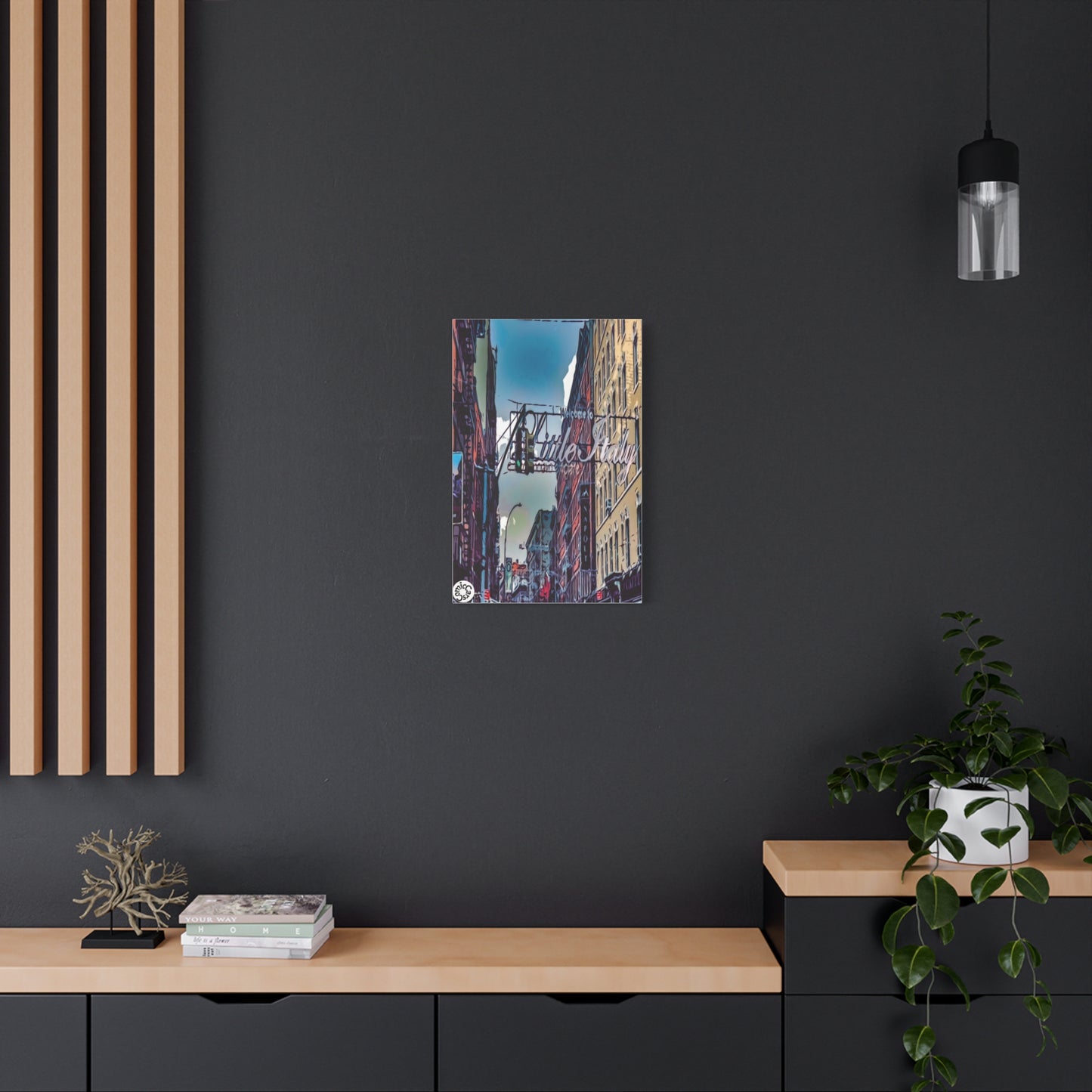 New York City Little Italy Matte Canvas Wall Art Urban Home Decor