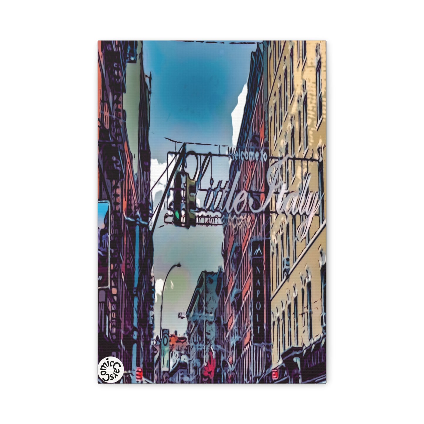 New York City Little Italy Matte Canvas Wall Art Urban Home Decor