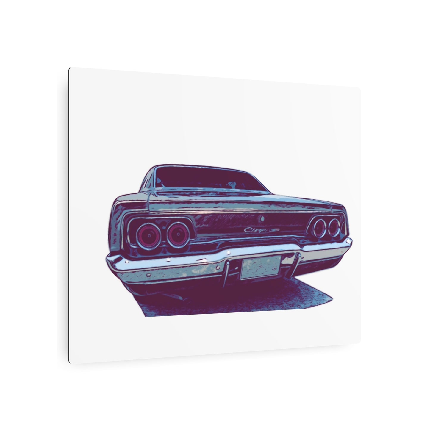 Chrome Exit – Classic Muscle Rear View Comic Car Wall Art