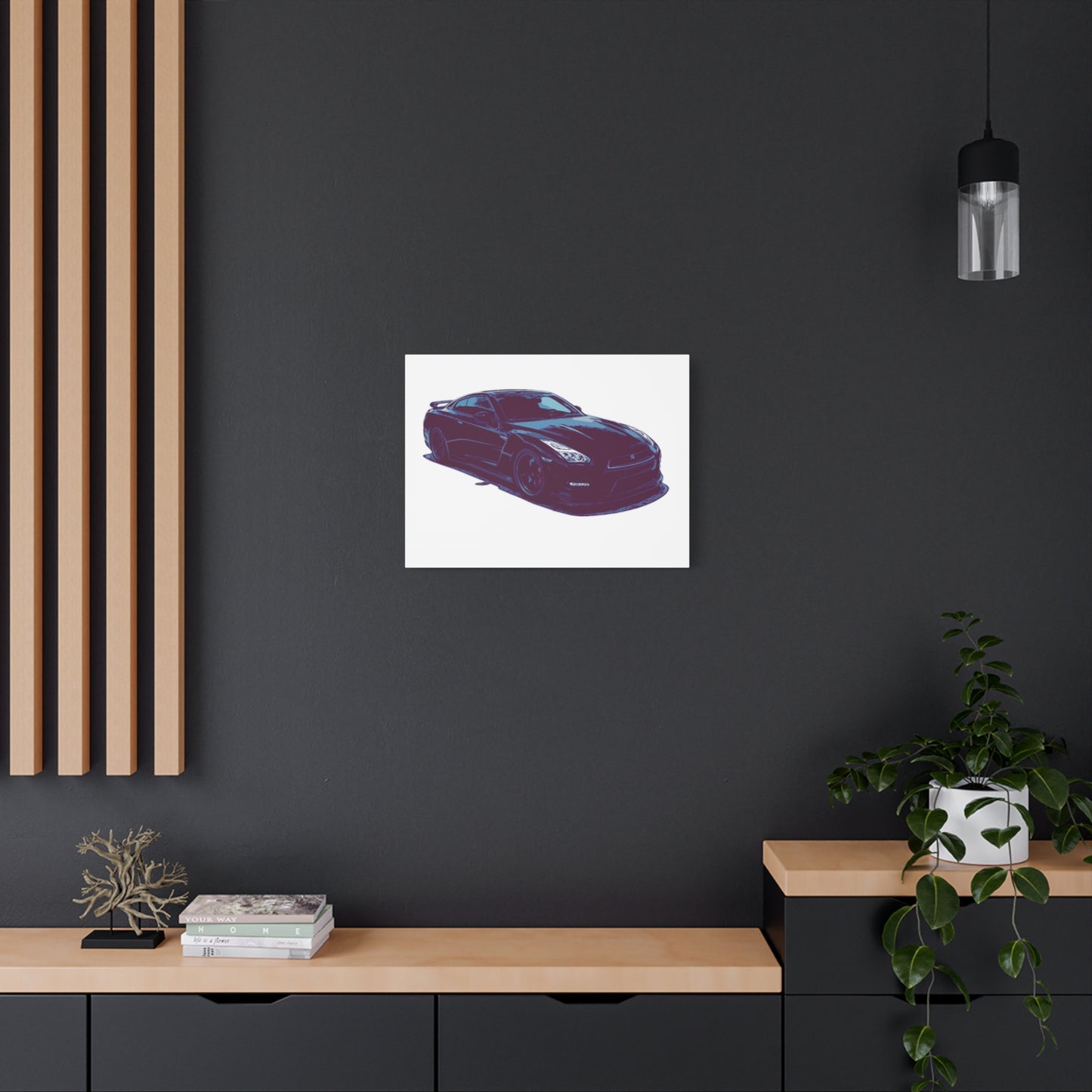 Torque After Dark – Street-Dominant Performance Coupe Comic Car Wall Art