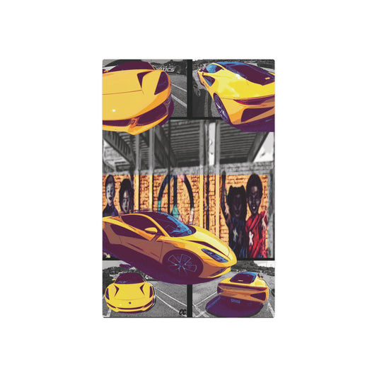 Comic My Ride! Single or Multi-Image Custom Print Metal Art Sign of YOUR whip - Vertical