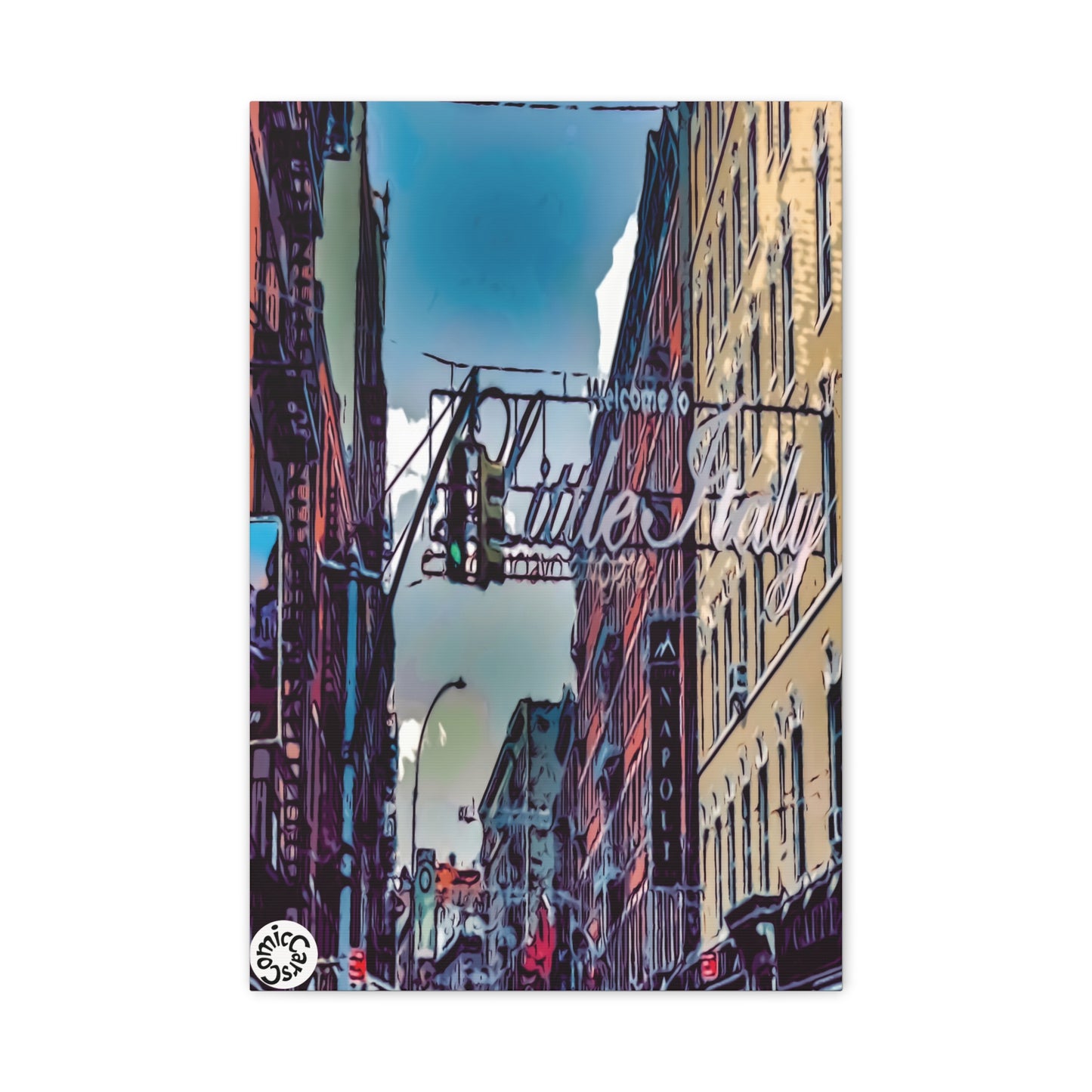 New York City Little Italy Matte Canvas Wall Art Urban Home Decor