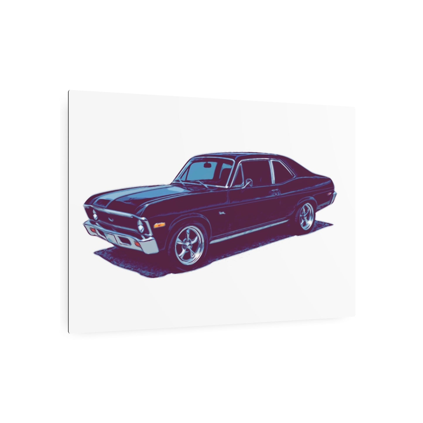 Midnight Cruiser – Classic Muscle Side Profile Comic Car Wall Art