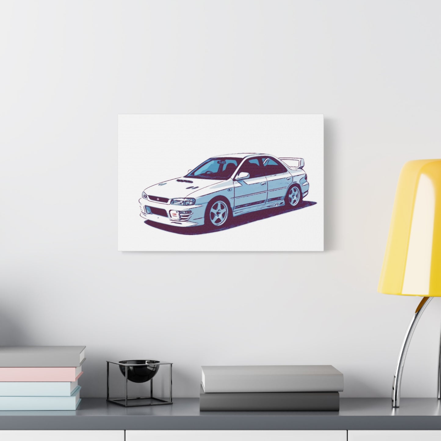 White Line Legacy – JDM Performance Sedan Comic Wall Art