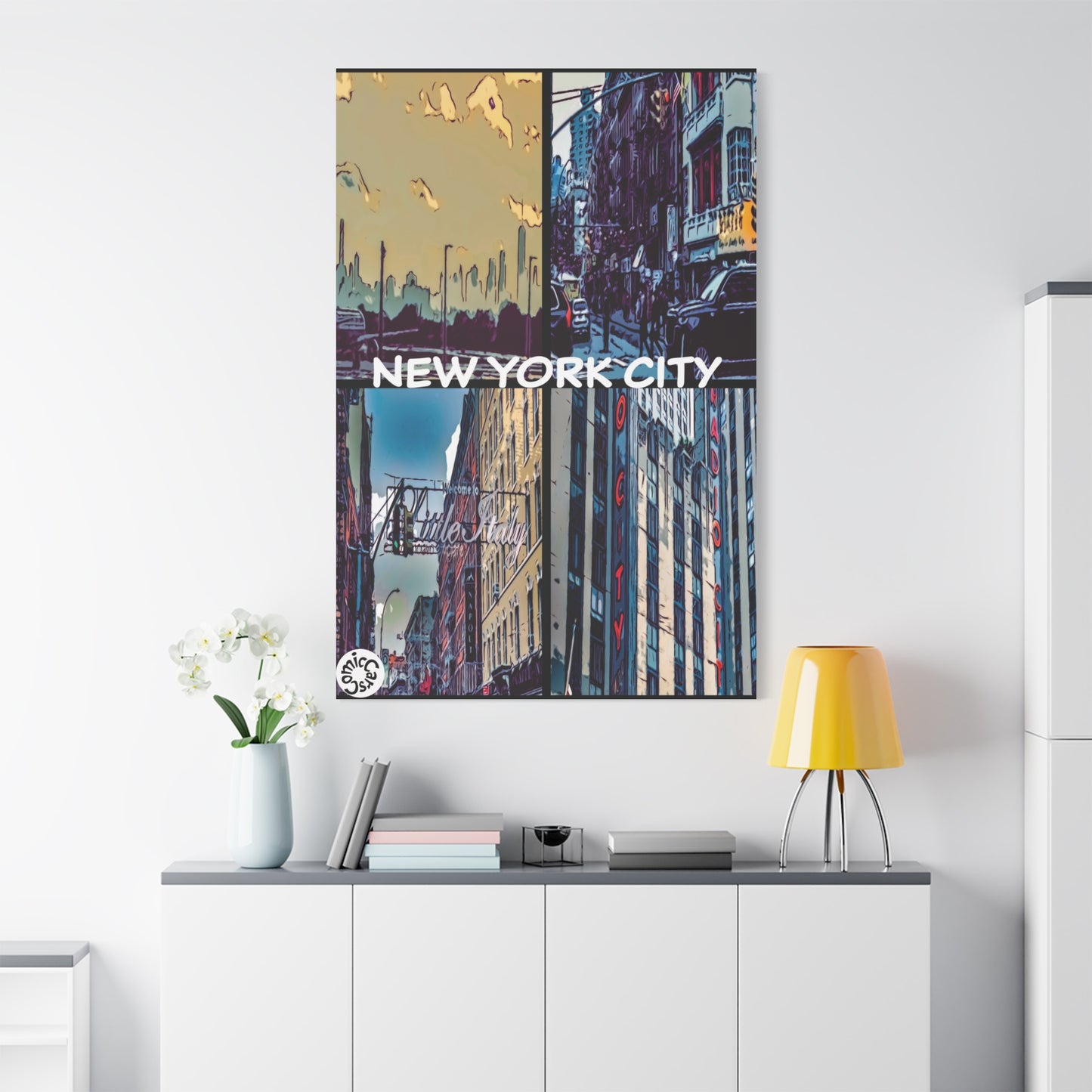 New York City Collection Matte Canvas Wall Art Urban Home Decor