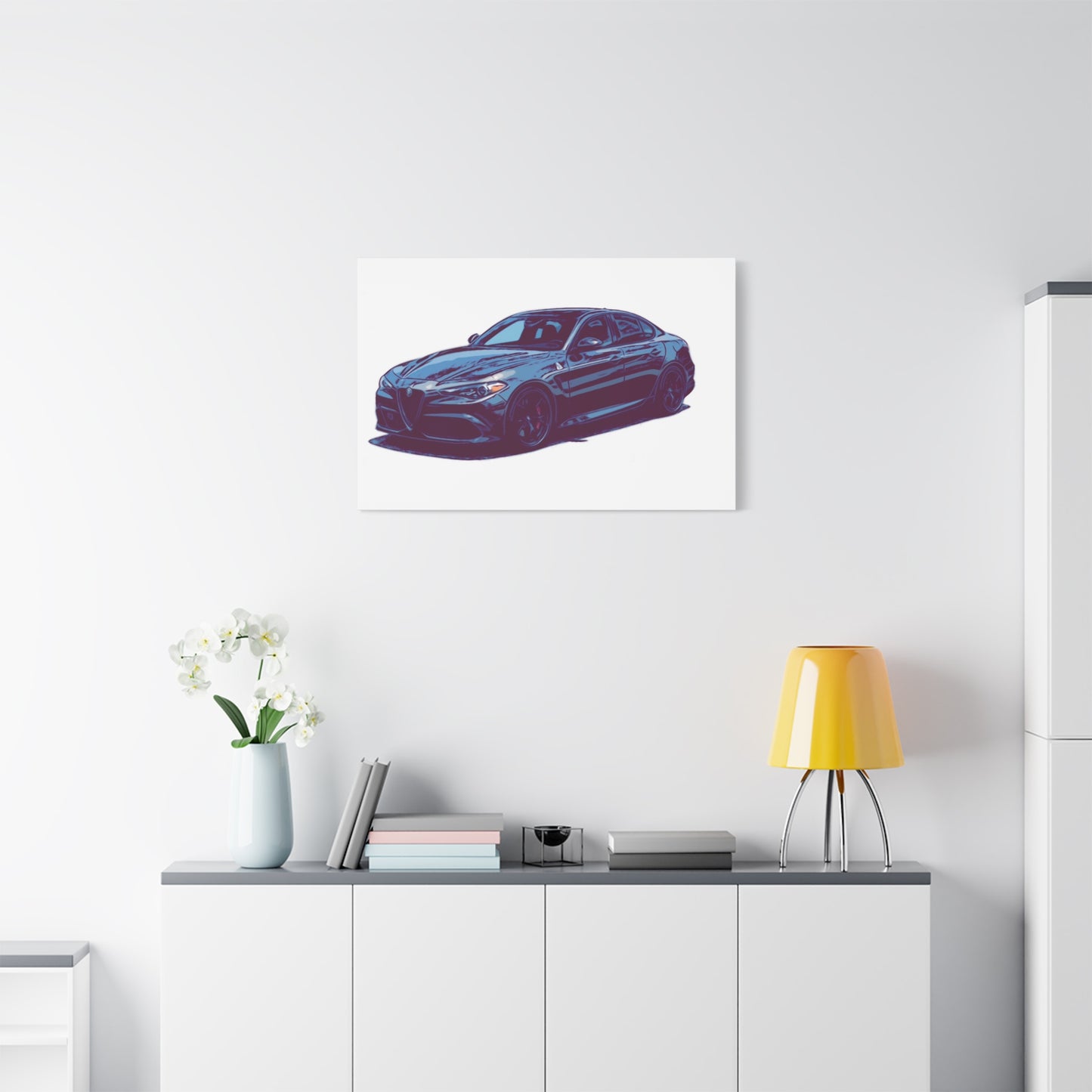 Obsidian Crest Sedan – Performance Sport Comic Car Wall Art