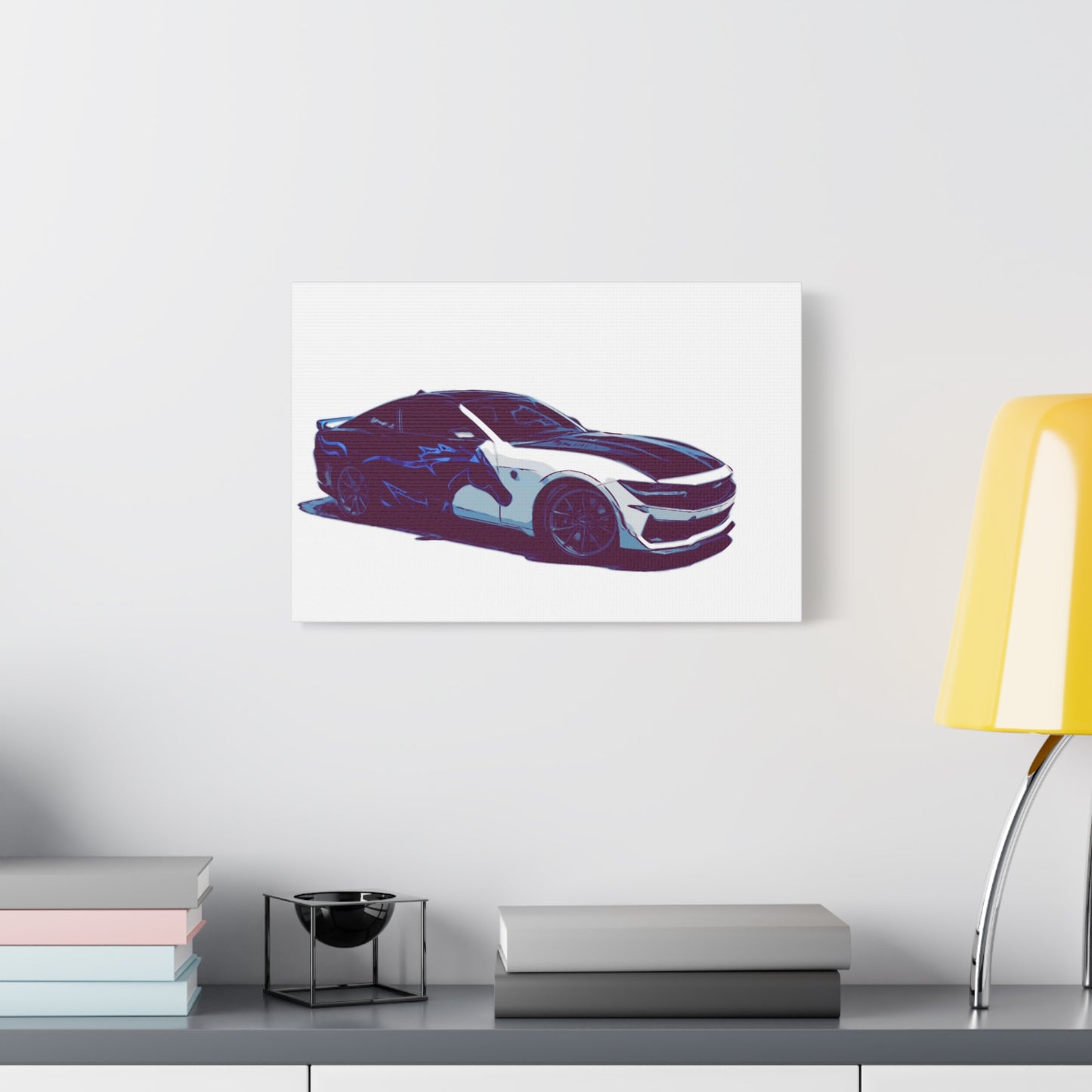 Splitstream Phantom Coupe – Two-Tone Performance Comic Car Wall Art