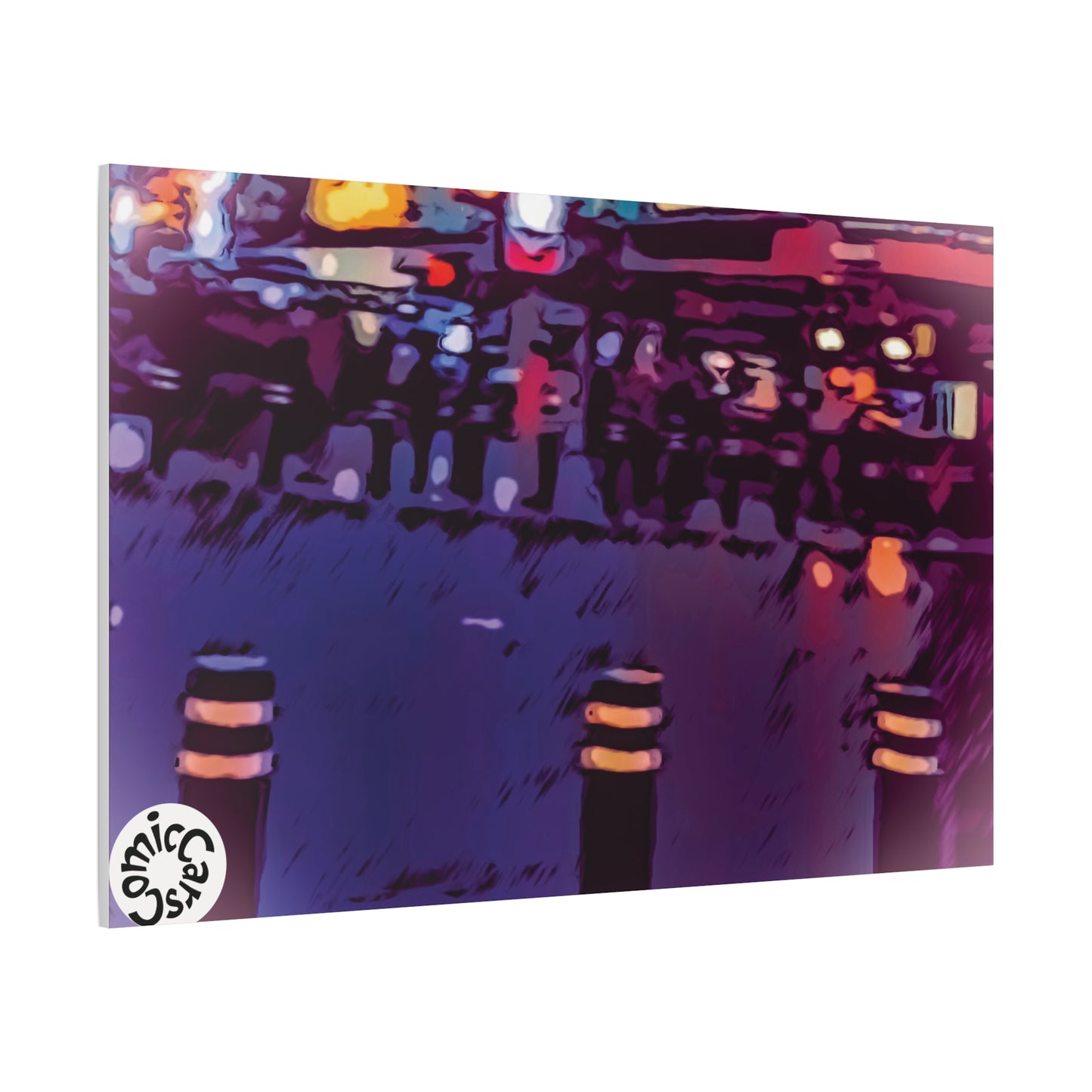 Freemont Street Night Cruises Las Vegas City Matte Canvas Wall Art
