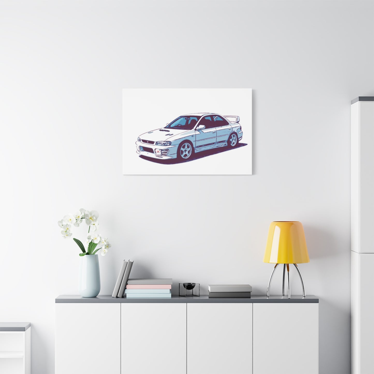 White Line Legacy – JDM Performance Sedan Comic Wall Art