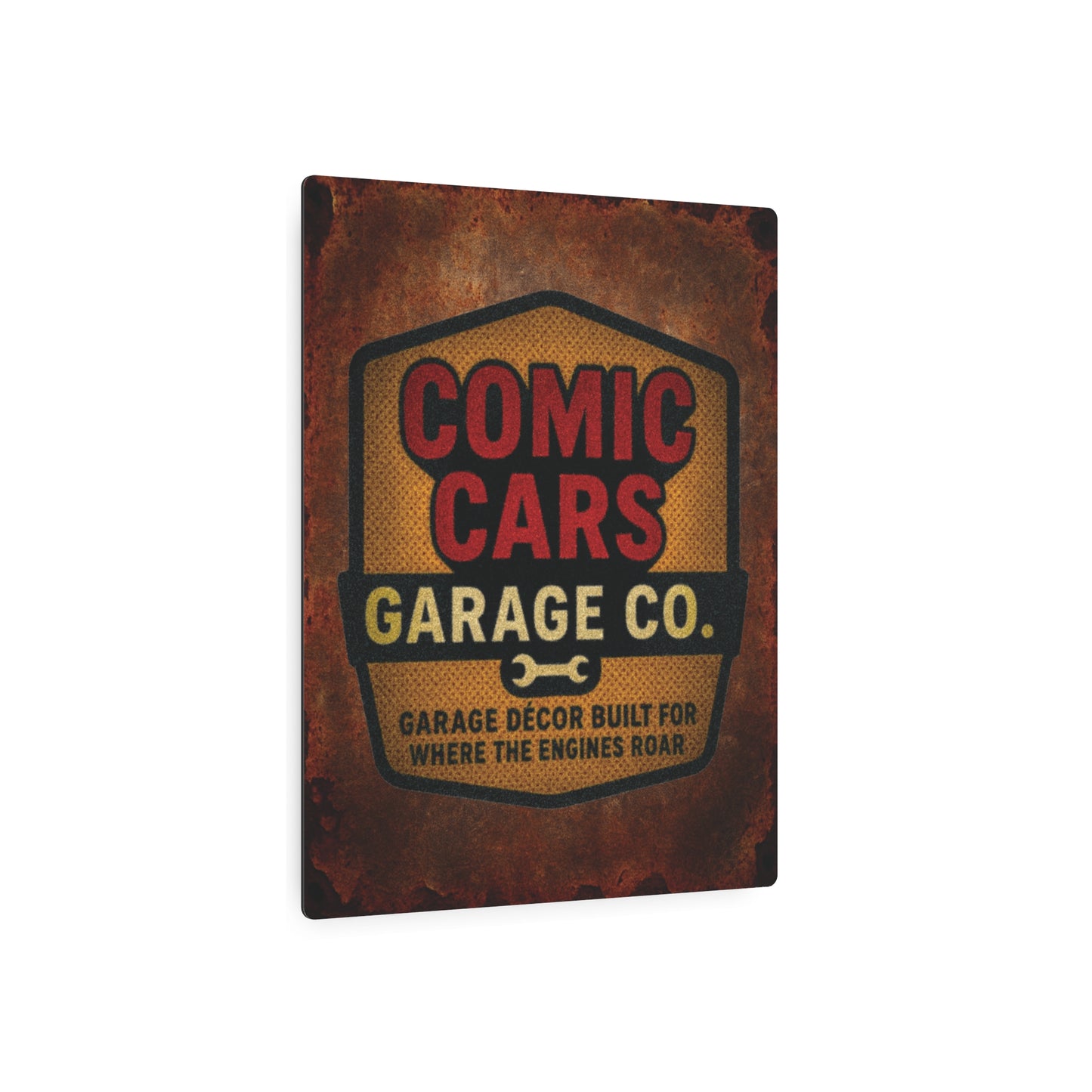 Comic Cars Garage Co. Metal Sign