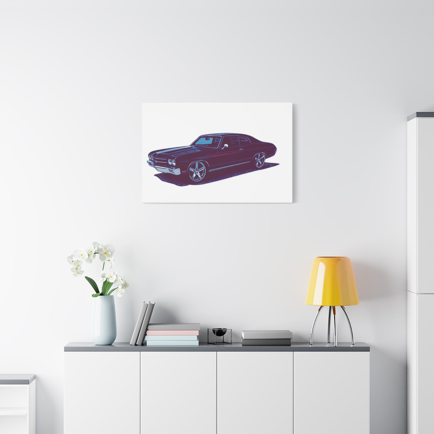 Steelline Sovereign – Classic Muscle Sedan Comic Wall Art