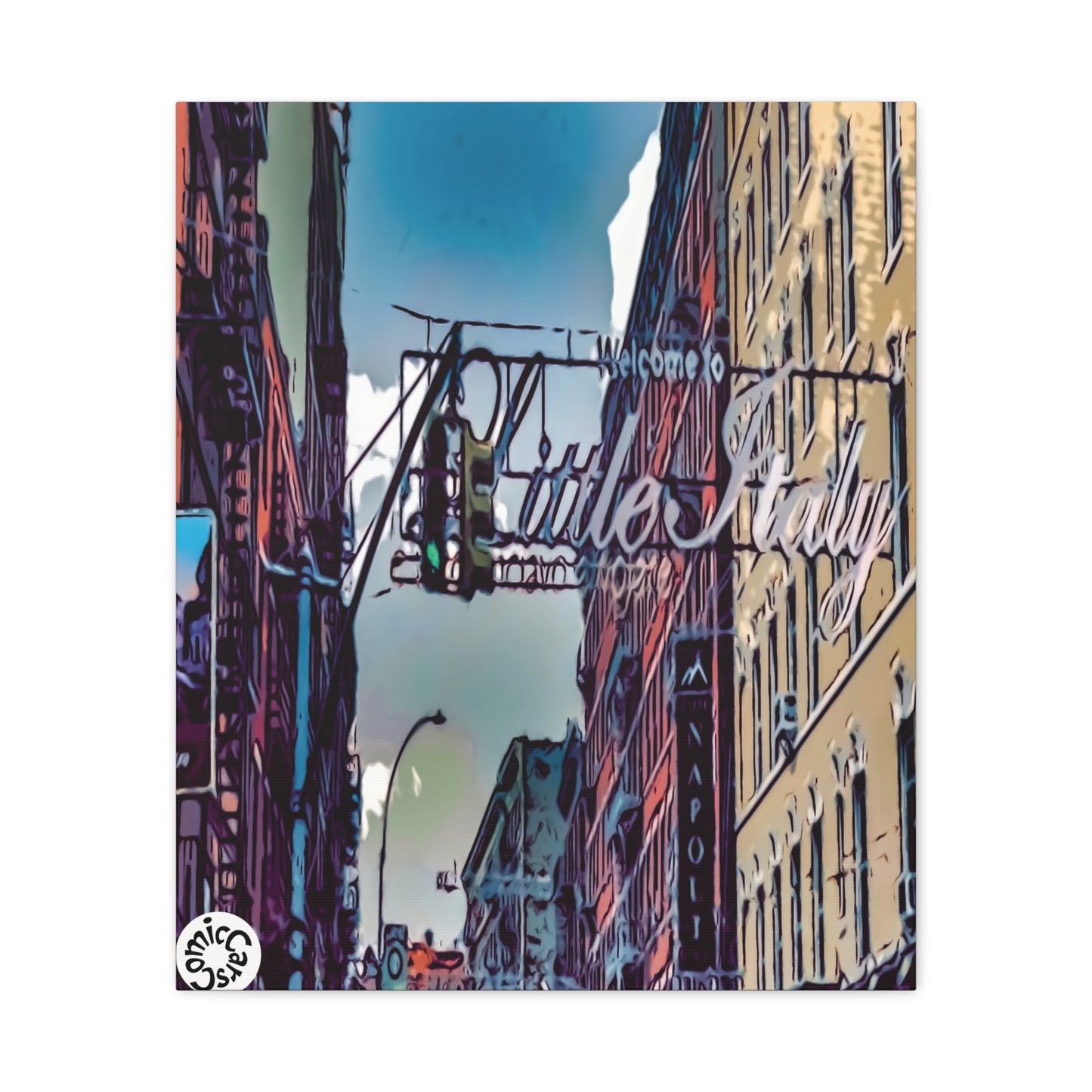 New York City Little Italy Matte Canvas Wall Art Urban Home Decor