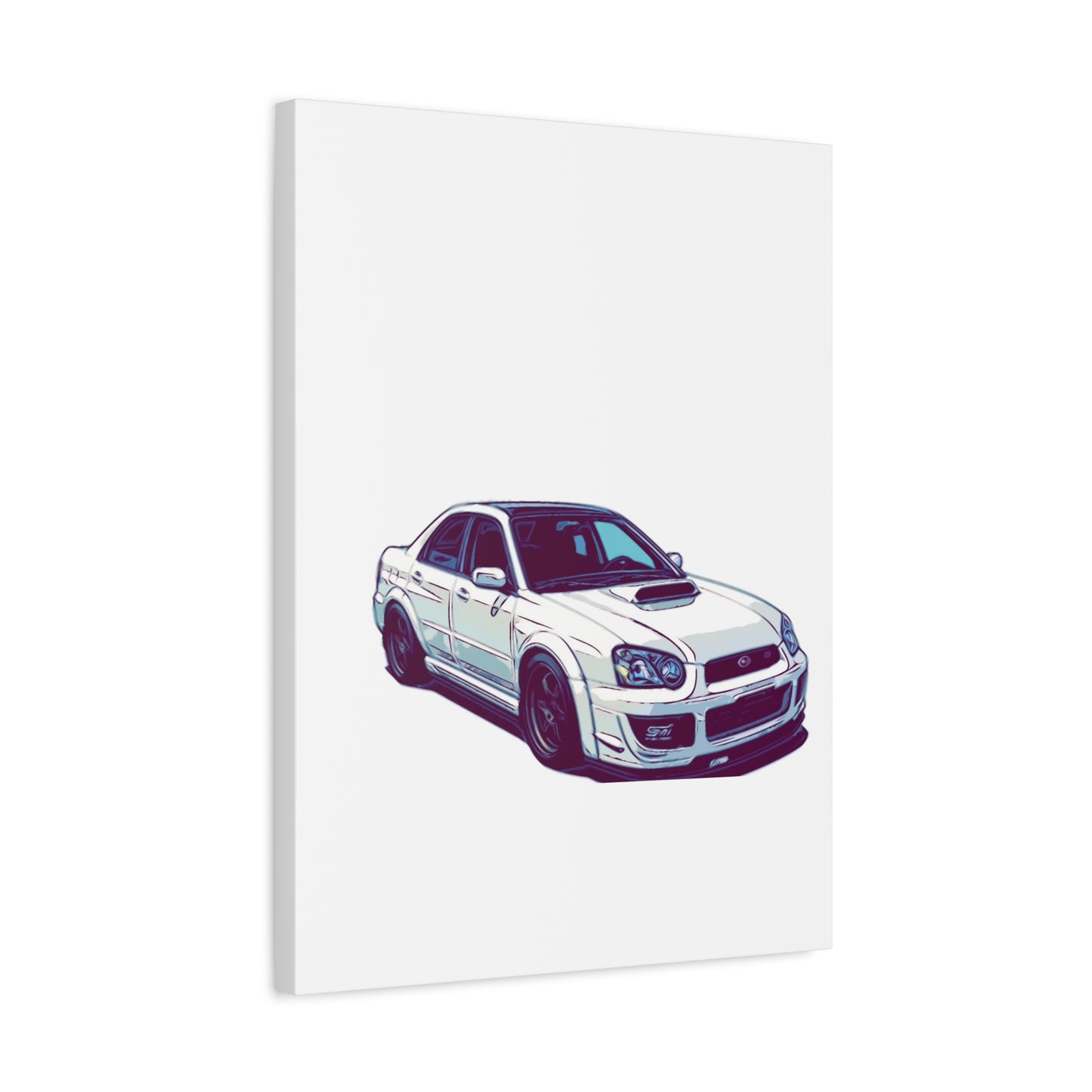 Boosted All-Wheel Fury – Rally-Inspired Sport Sedan Comic Car Wall Art