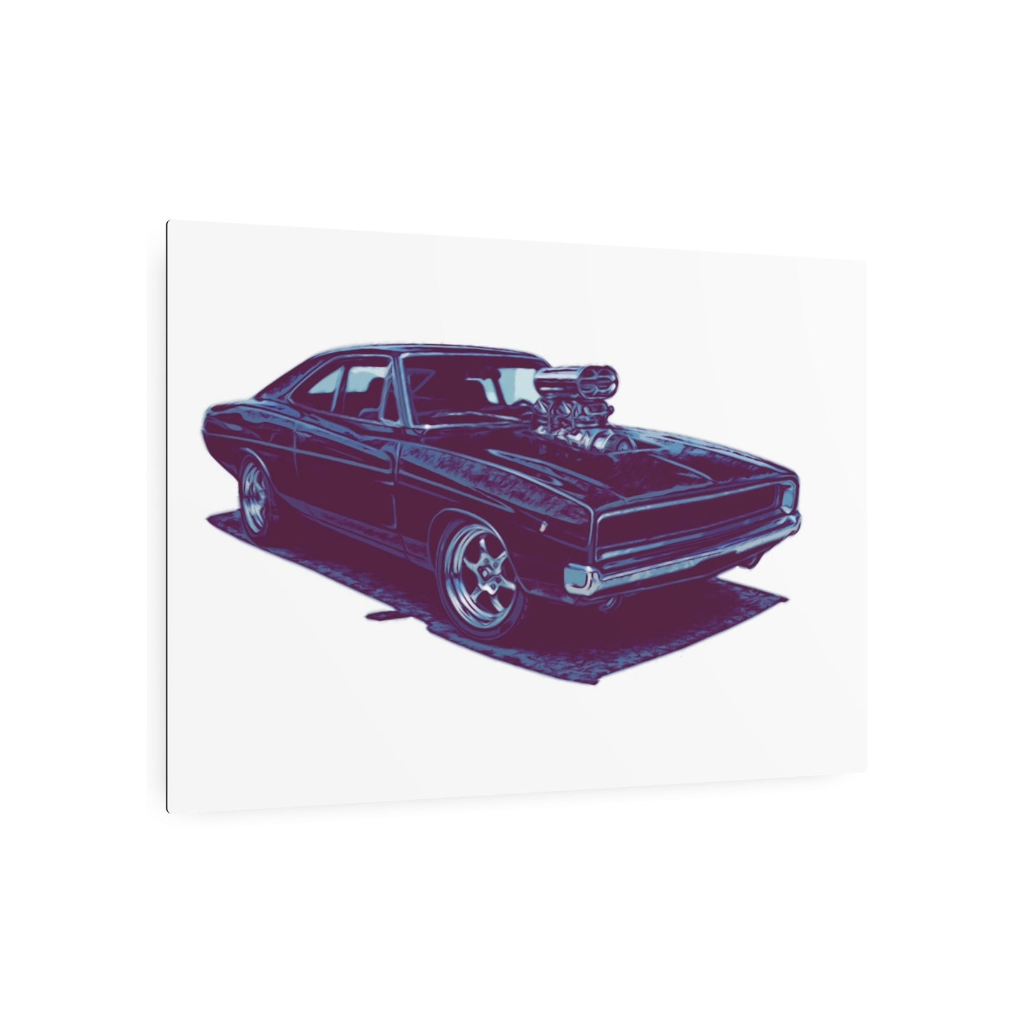 Boosted Legacy – Supercharged Classic Muscle Comic Car Wall Art