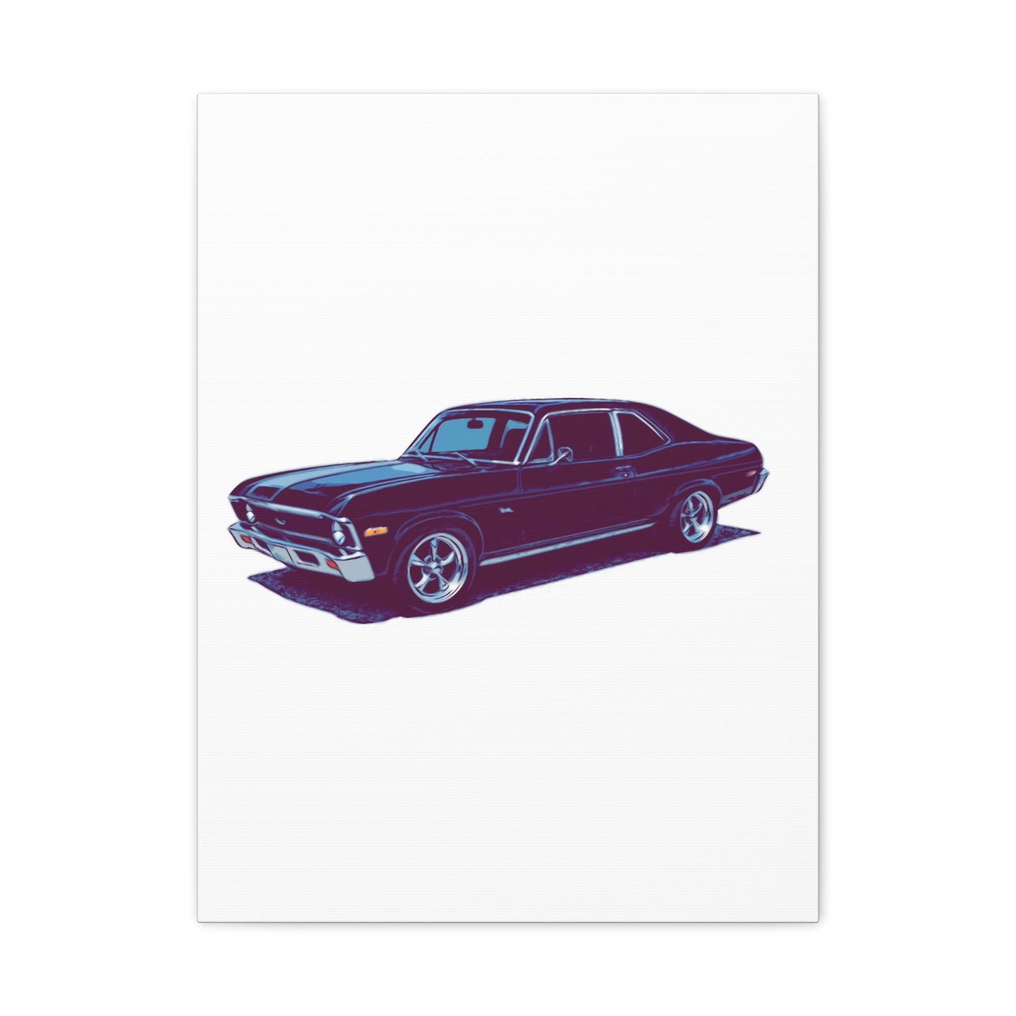 Midnight Cruiser – Classic Muscle Side Profile Comic Car Wall Art