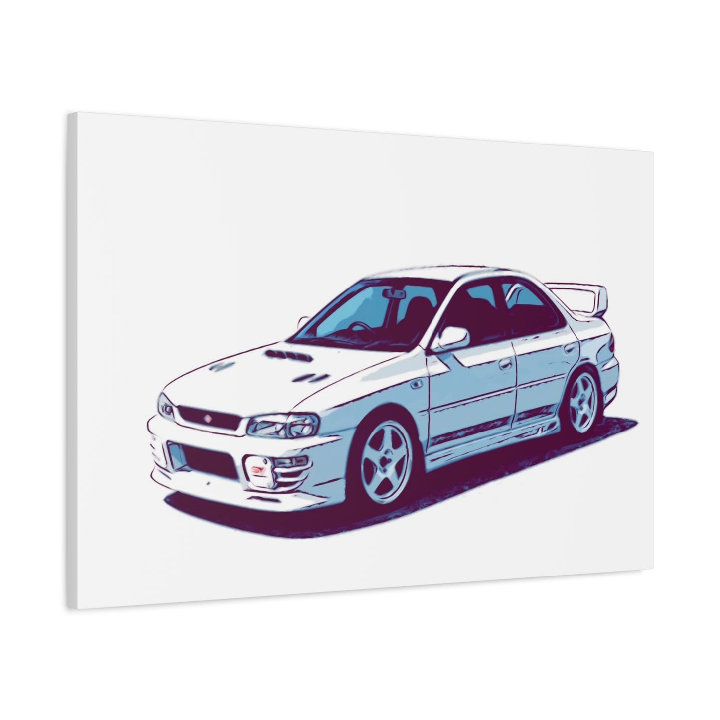 White Line Legacy – JDM Performance Sedan Comic Wall Art