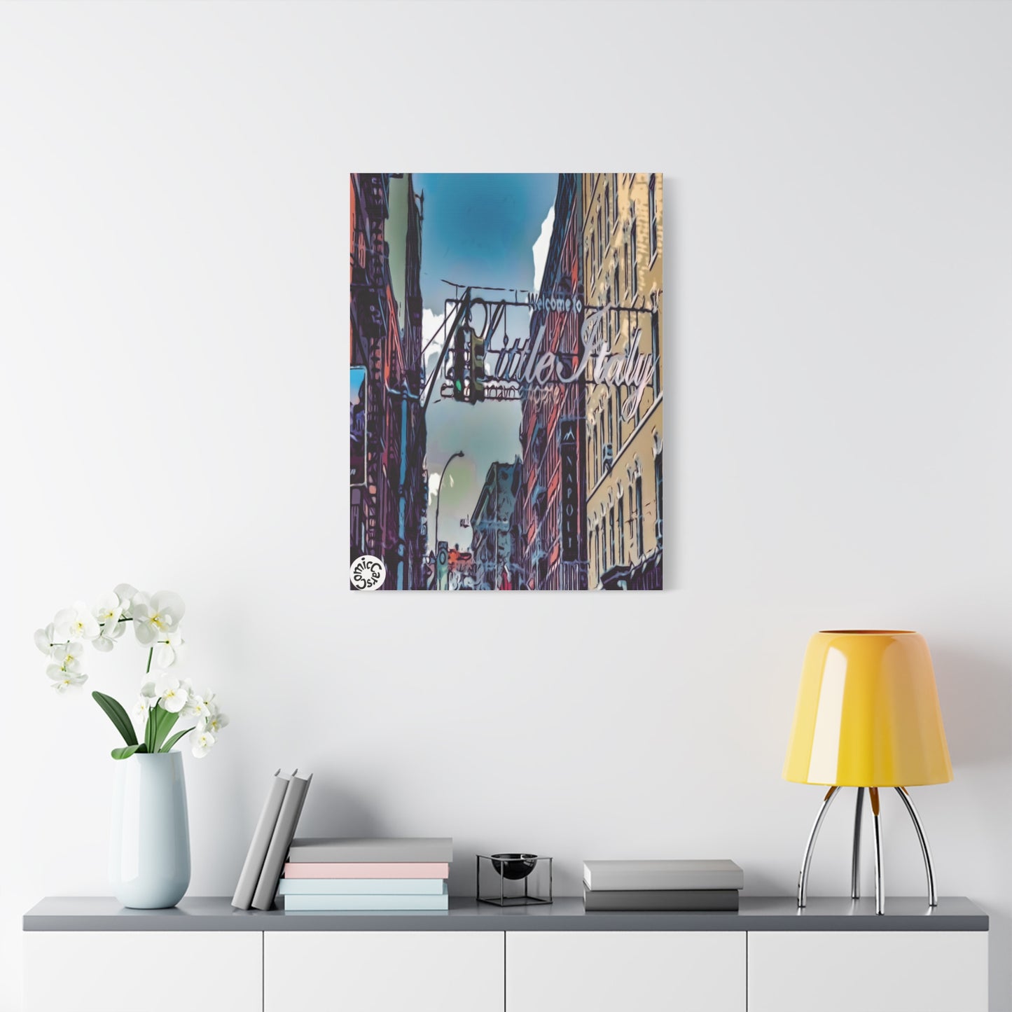 New York City Little Italy Matte Canvas Wall Art Urban Home Decor