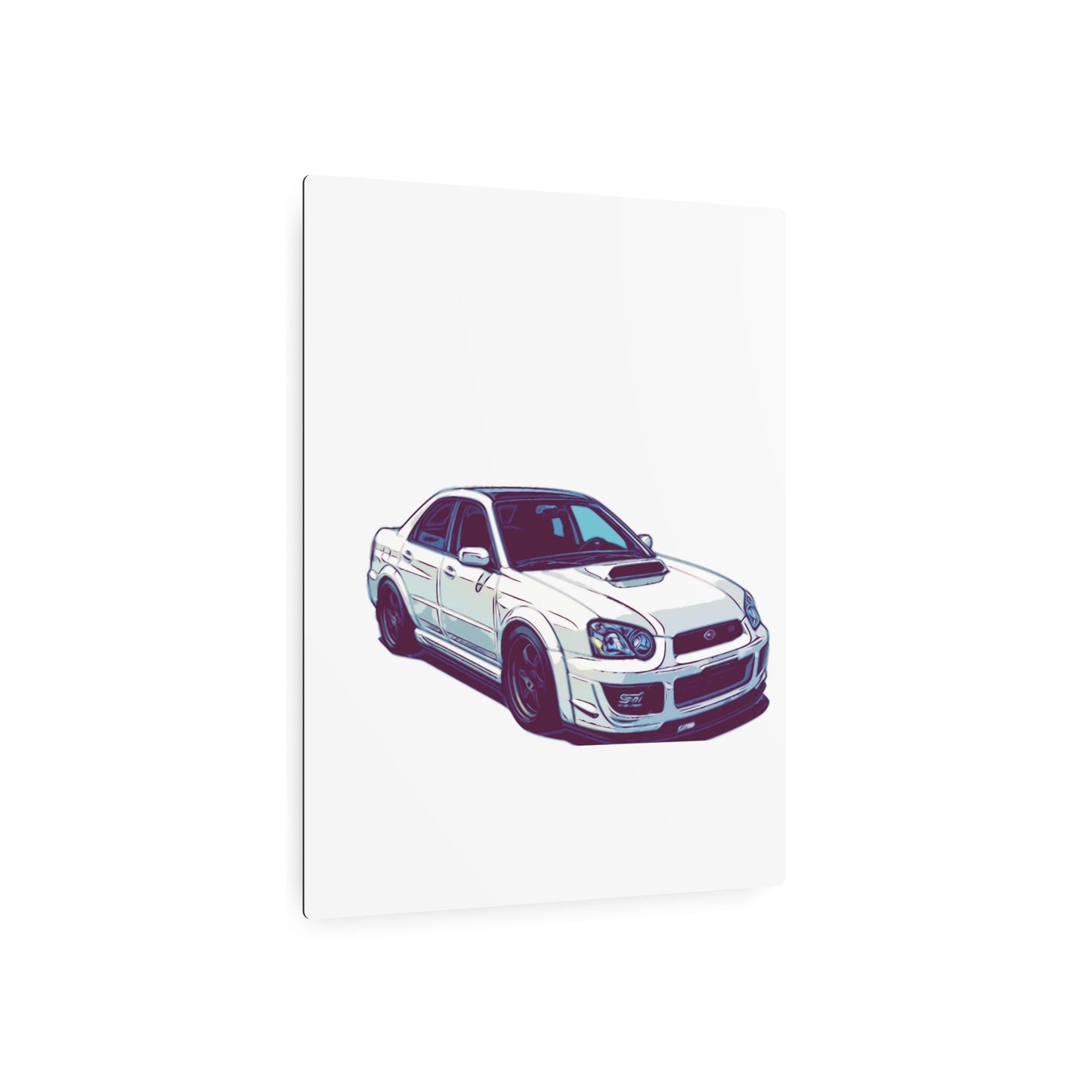Boosted All-Wheel Fury – Rally-Inspired Sport Sedan Comic Car Wall Art
