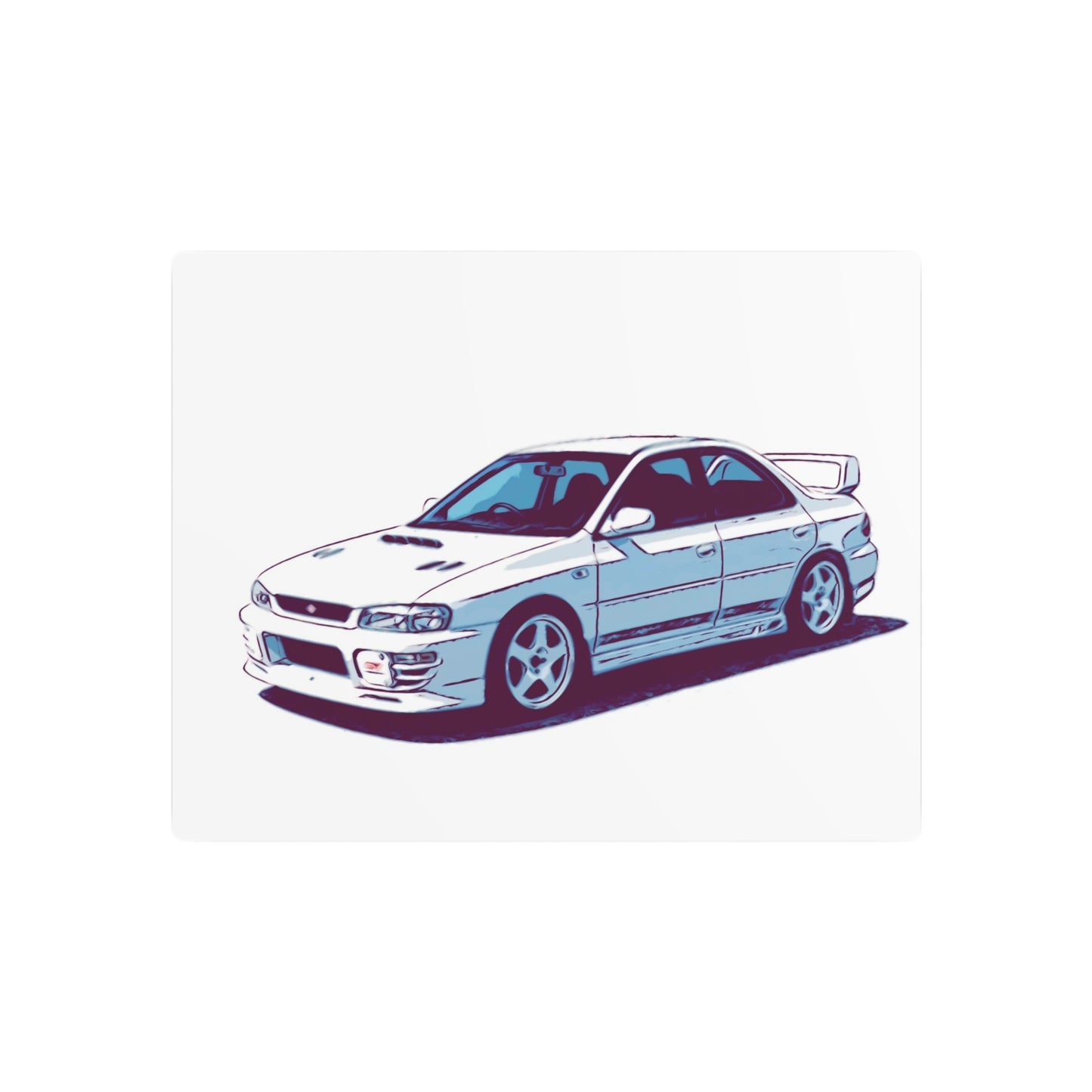 White Line Legacy – JDM Performance Sedan Comic Wall Art
