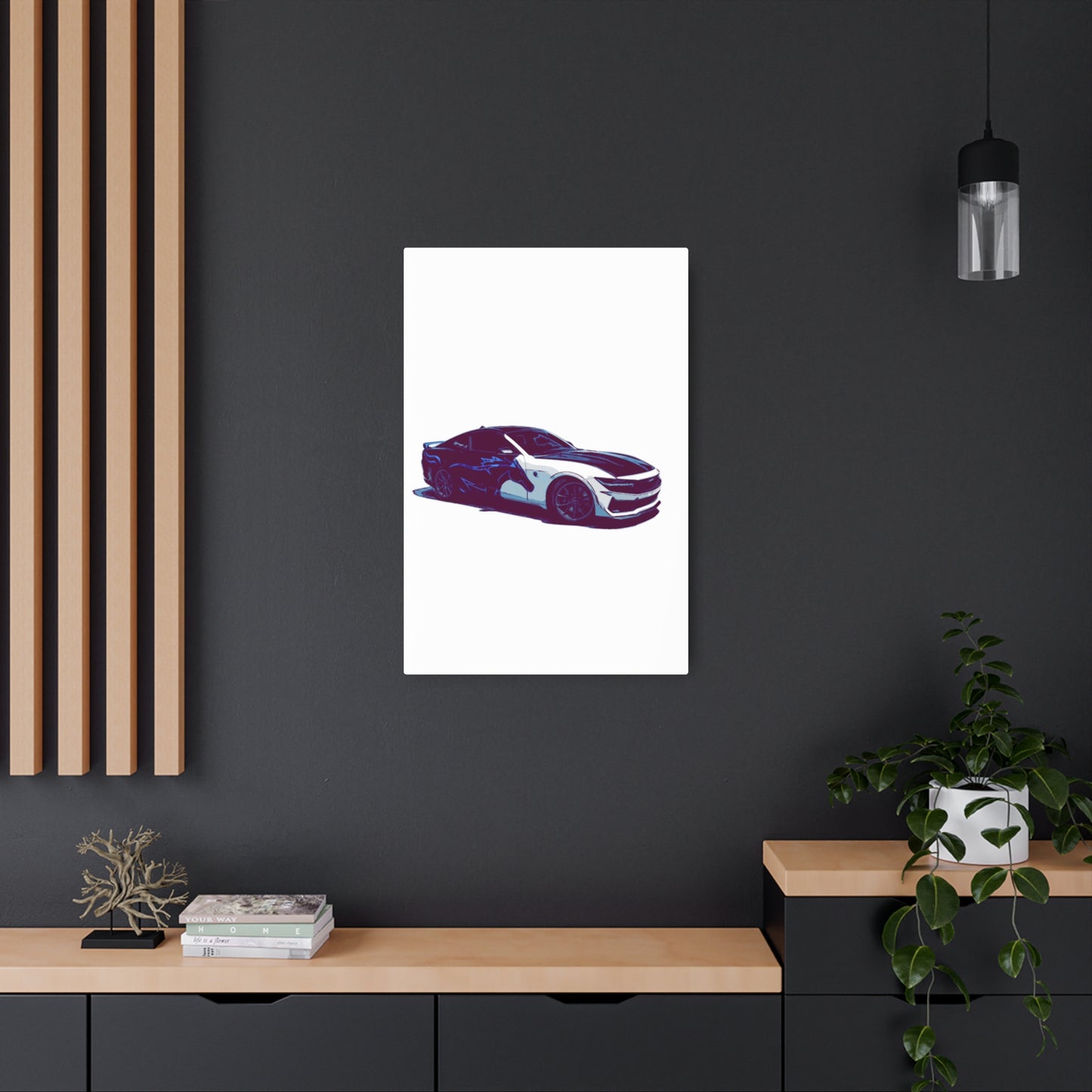 Splitstream Phantom Coupe – Two-Tone Performance Comic Car Wall Art