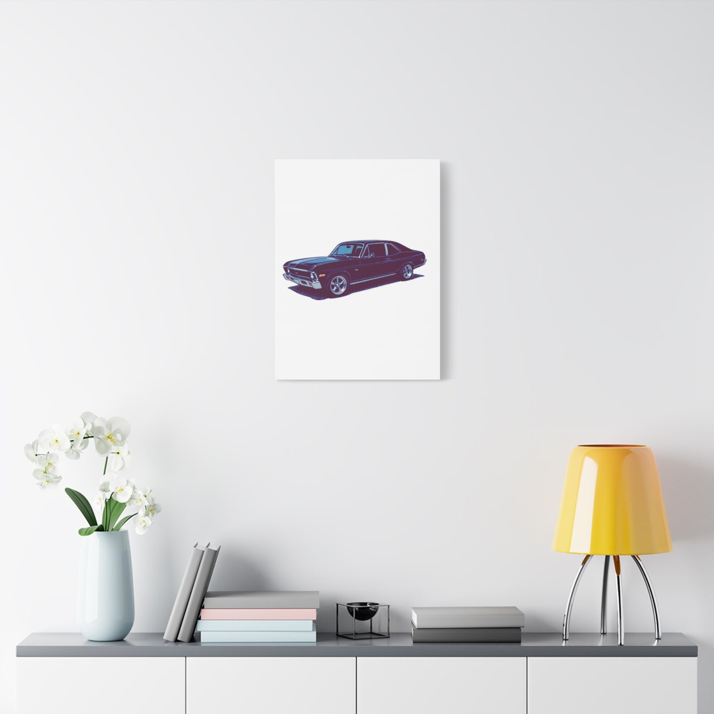 Midnight Cruiser – Classic Muscle Side Profile Comic Car Wall Art