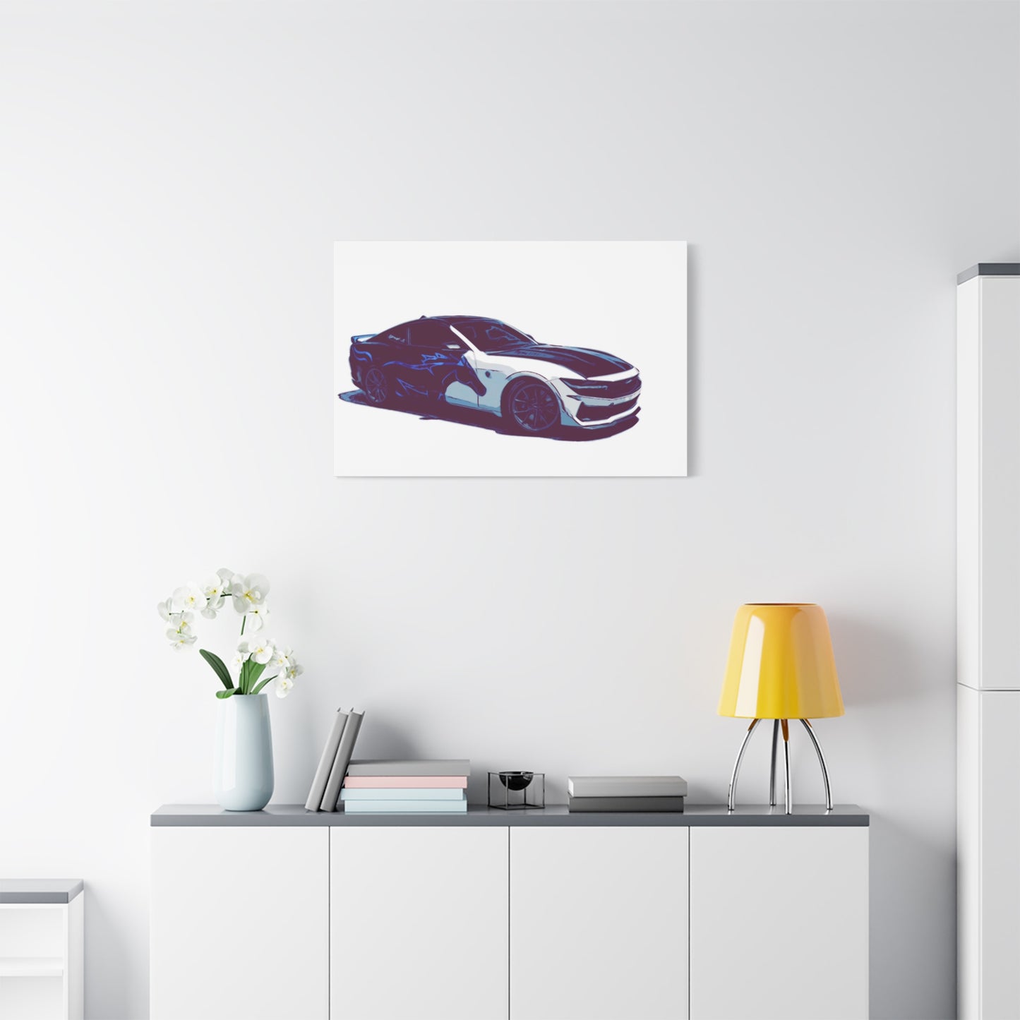 Splitstream Phantom Coupe – Two-Tone Performance Comic Car Wall Art