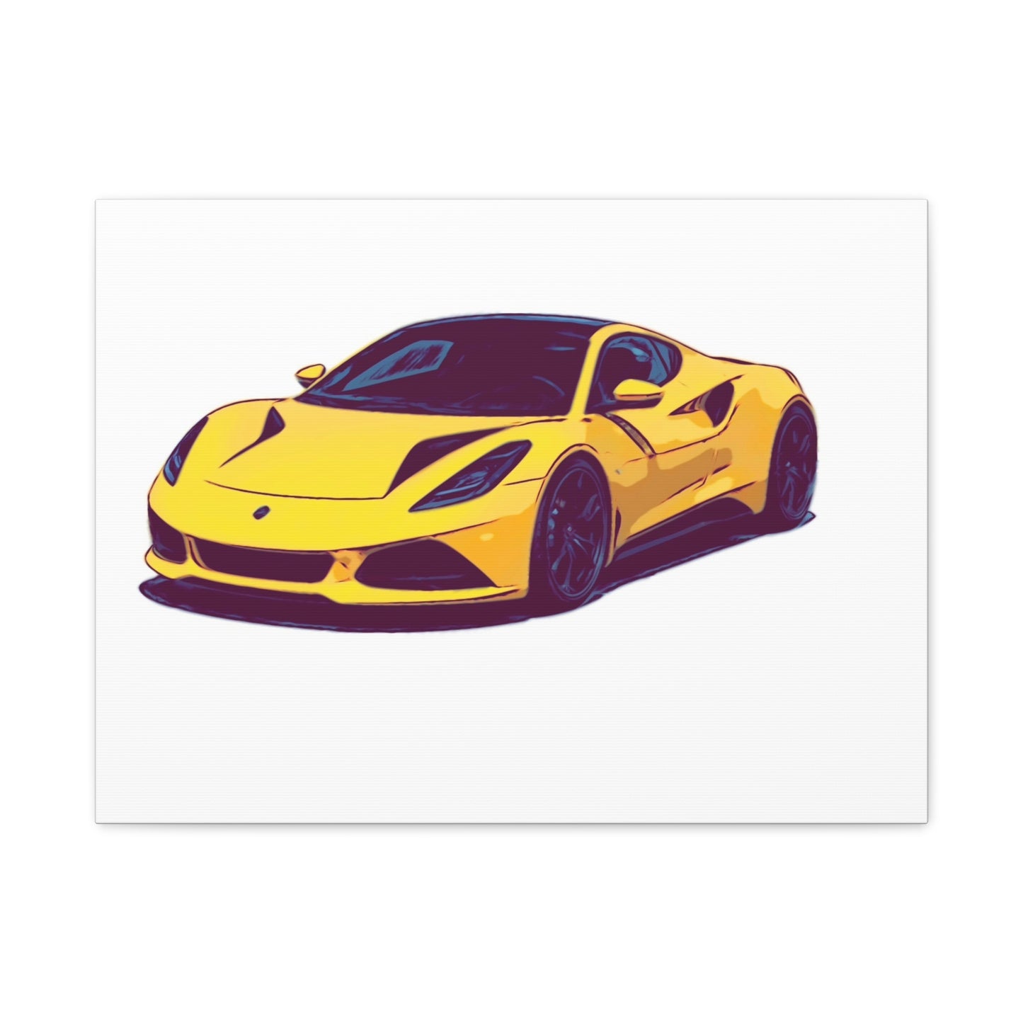 Goldflare Coupe – Exotic Performance Comic Car Wall Art