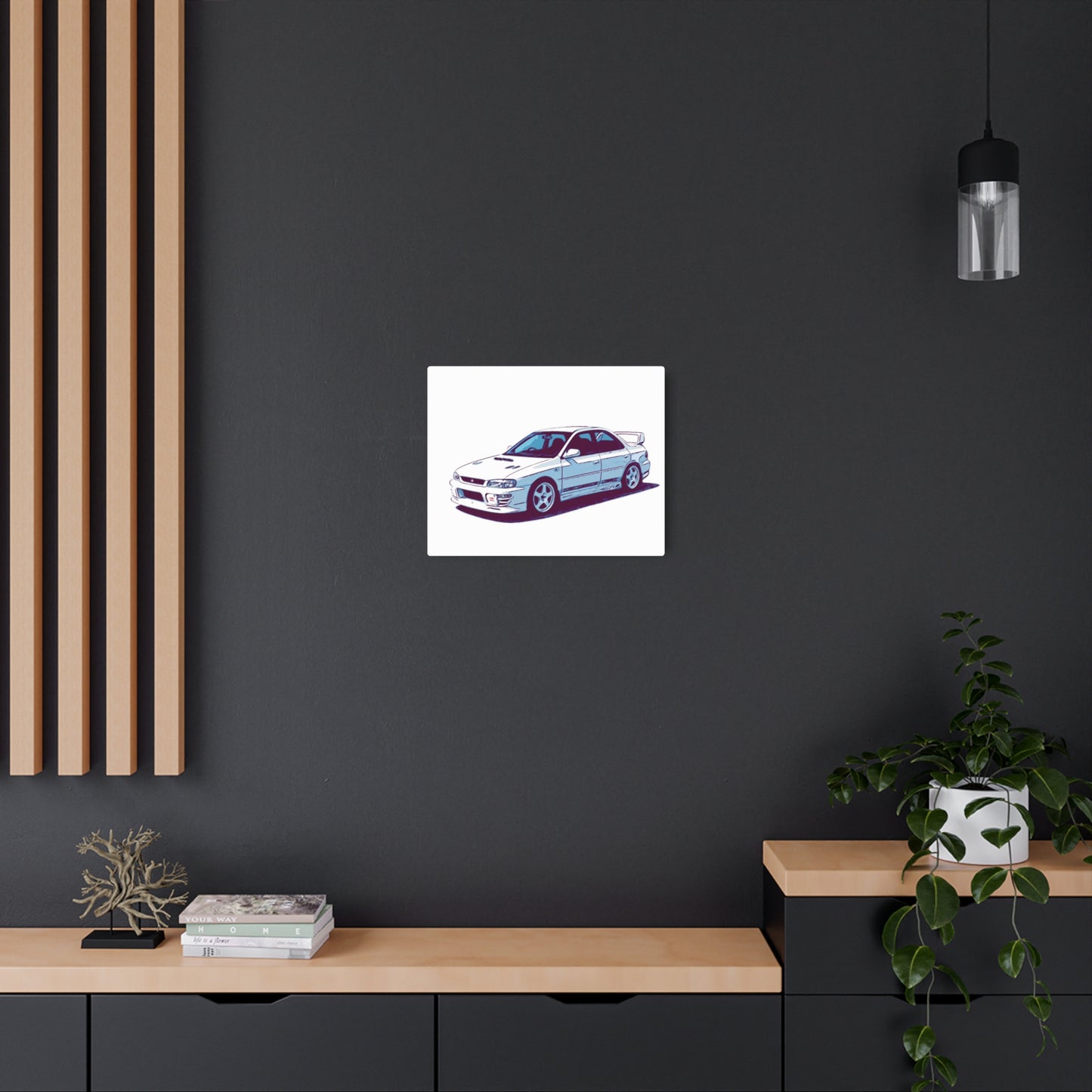 White Line Legacy – JDM Performance Sedan Comic Wall Art