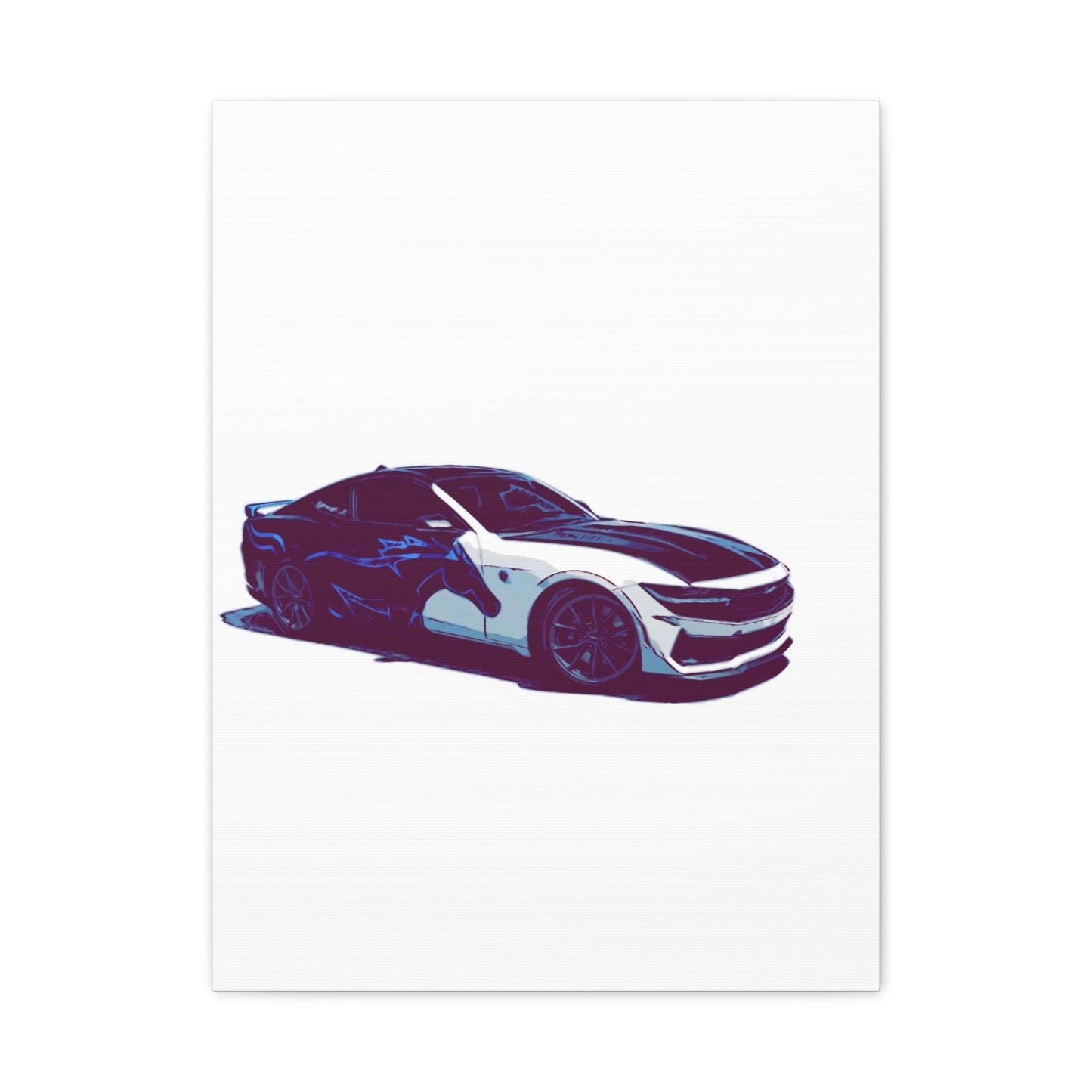 Splitstream Phantom Coupe – Two-Tone Performance Comic Car Wall Art