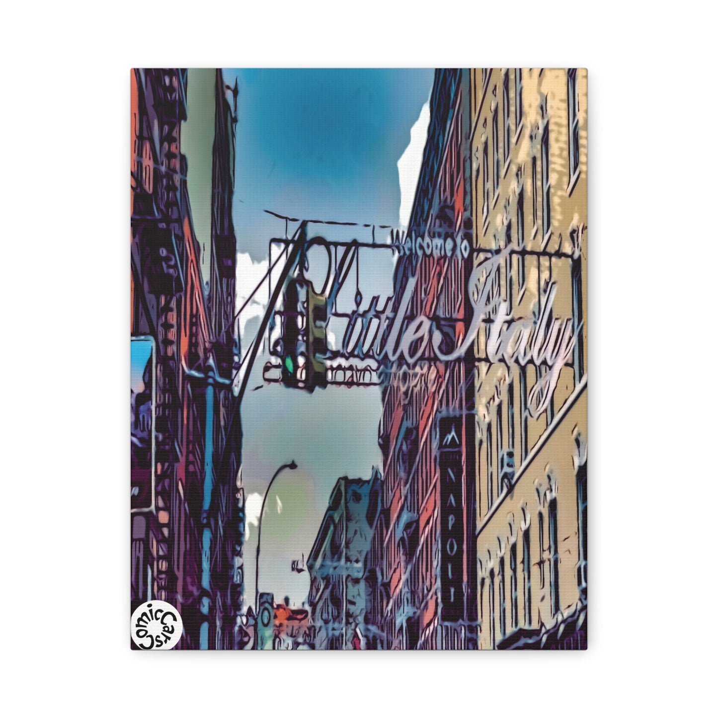 New York City Little Italy Matte Canvas Wall Art Urban Home Decor