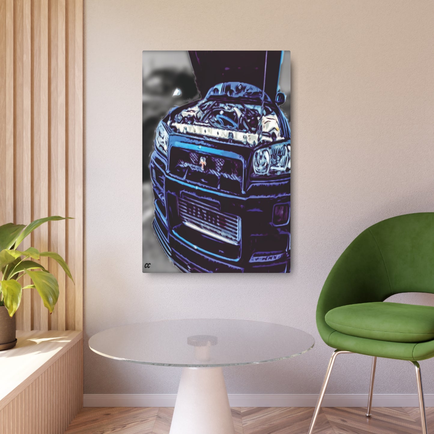 Comic My Ride! Single or Multi-Image Custom Print Metal Art Sign of YOUR whip - Vertical
