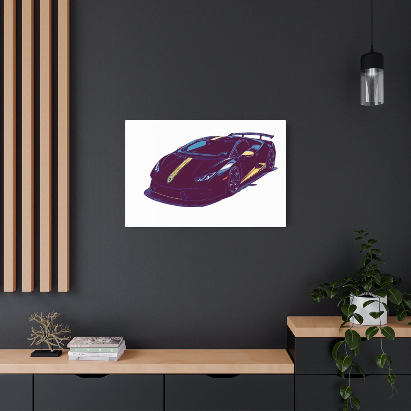 Goldline Fury – Exotic Supercar Comic Wall Art
