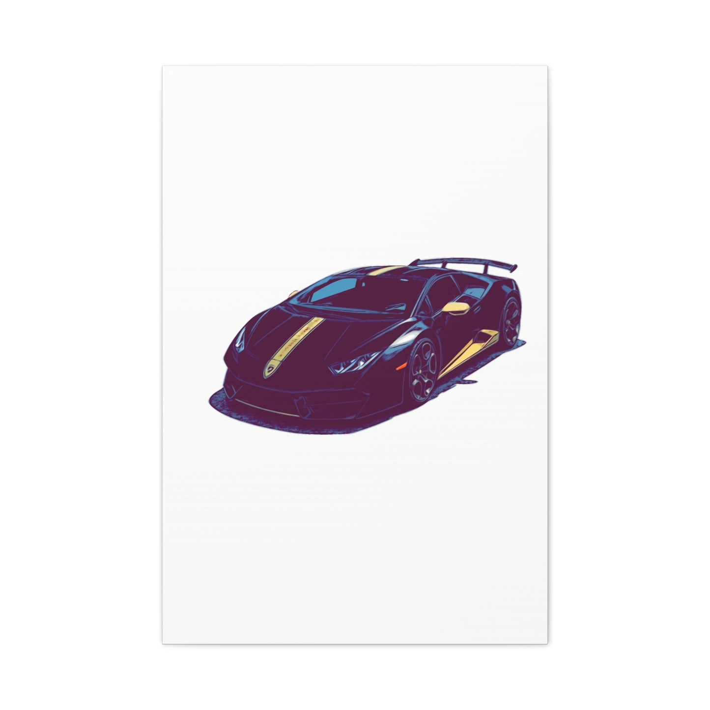 Goldline Fury – Exotic Supercar Comic Wall Art