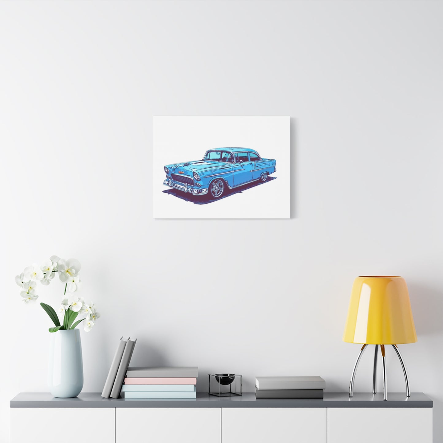 Blue Collar Royalty – Classic American Cruiser Comic Car Wall Art