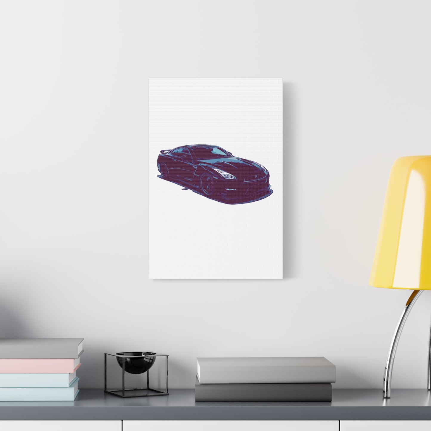 Torque After Dark – Street-Dominant Performance Coupe Comic Car Wall Art